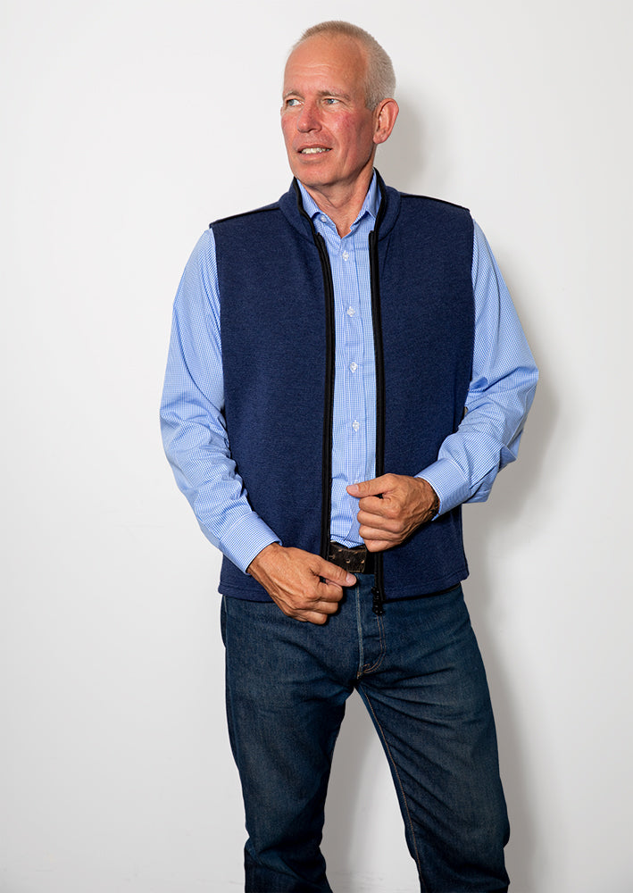 Zip Thru Merino Plus Vest with Pockets
