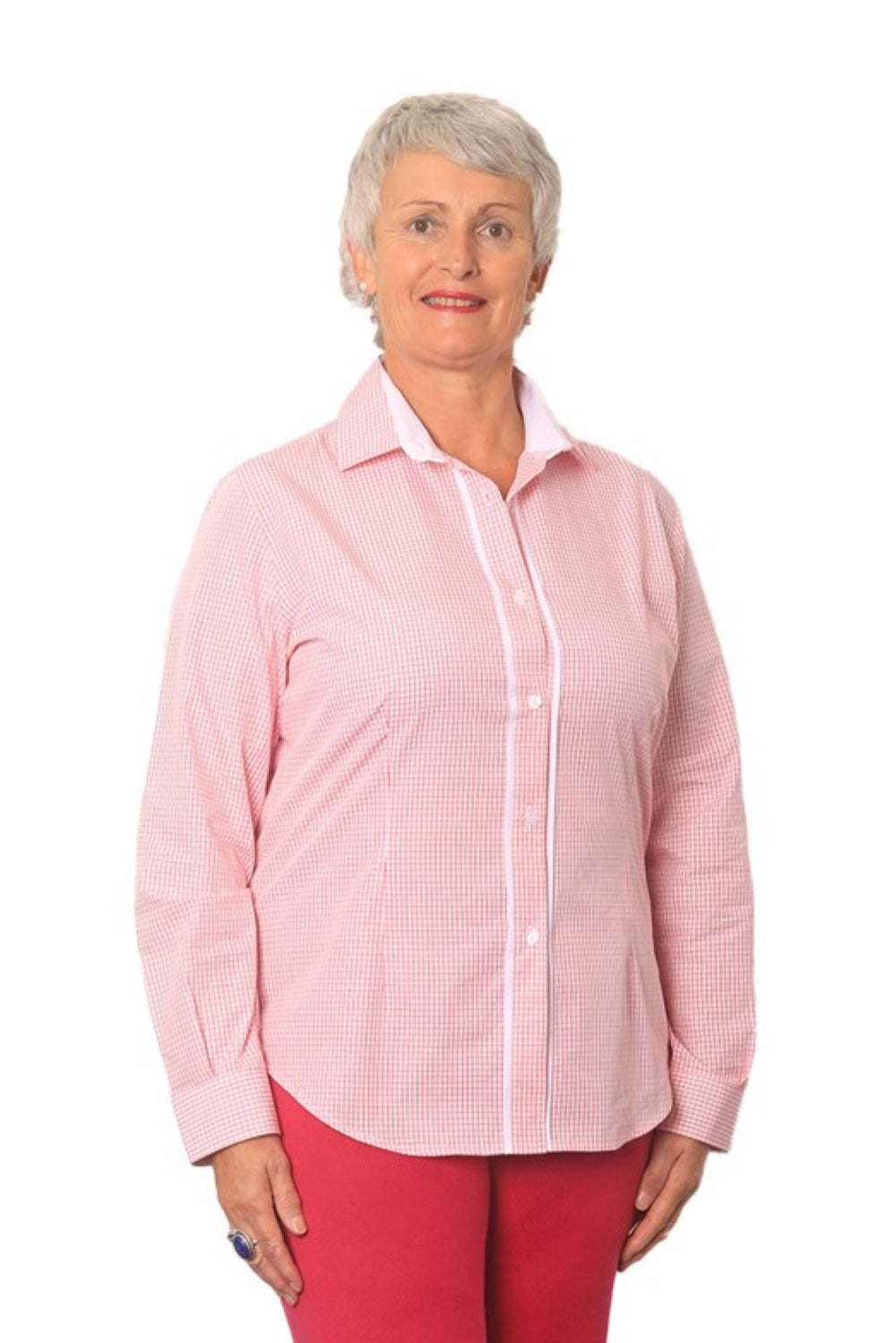 Italian Made Pink Checked Manu Shirt from AOK Clothing