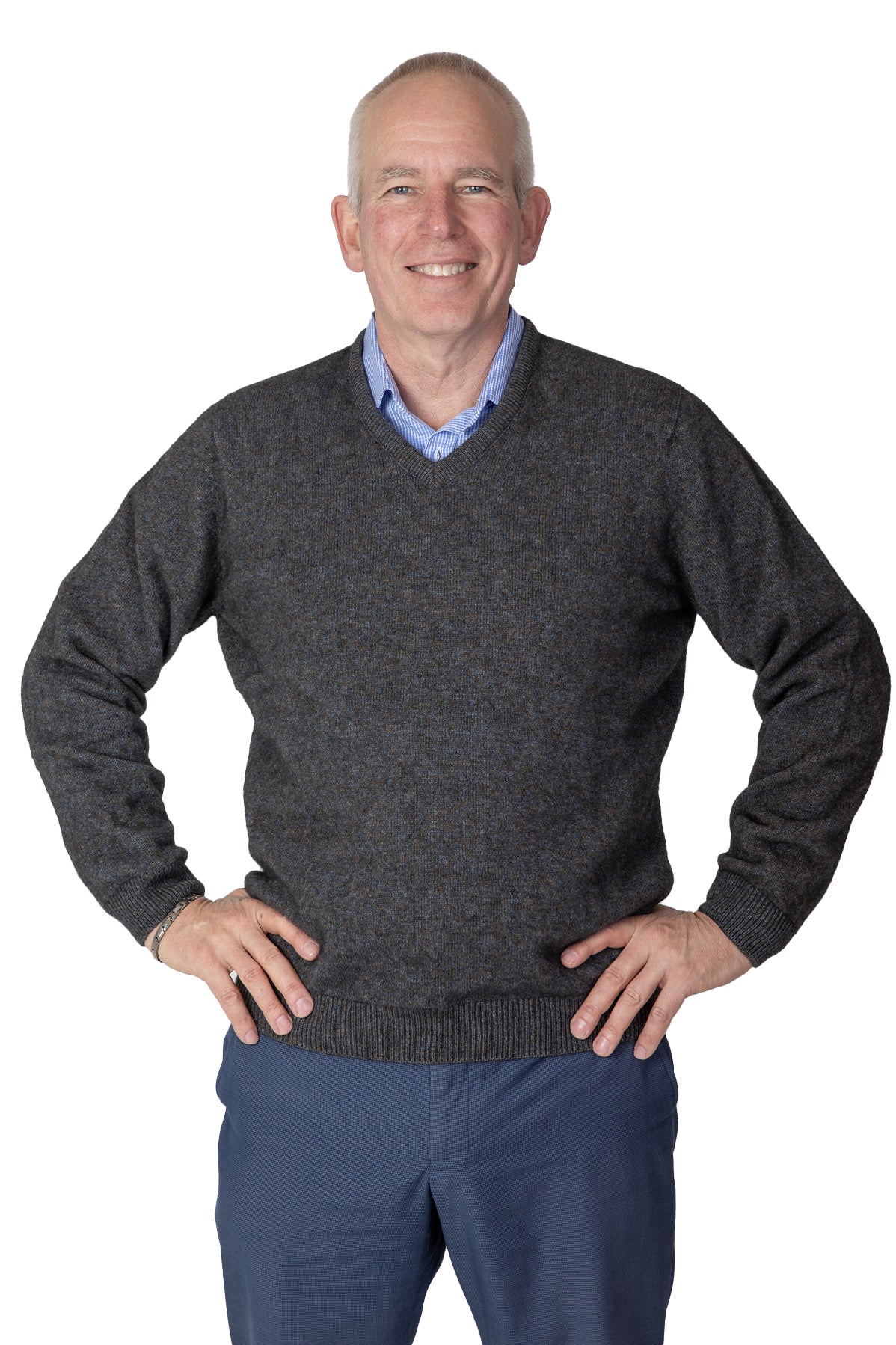 Merino Possum V-Neck Jumper - Morraine