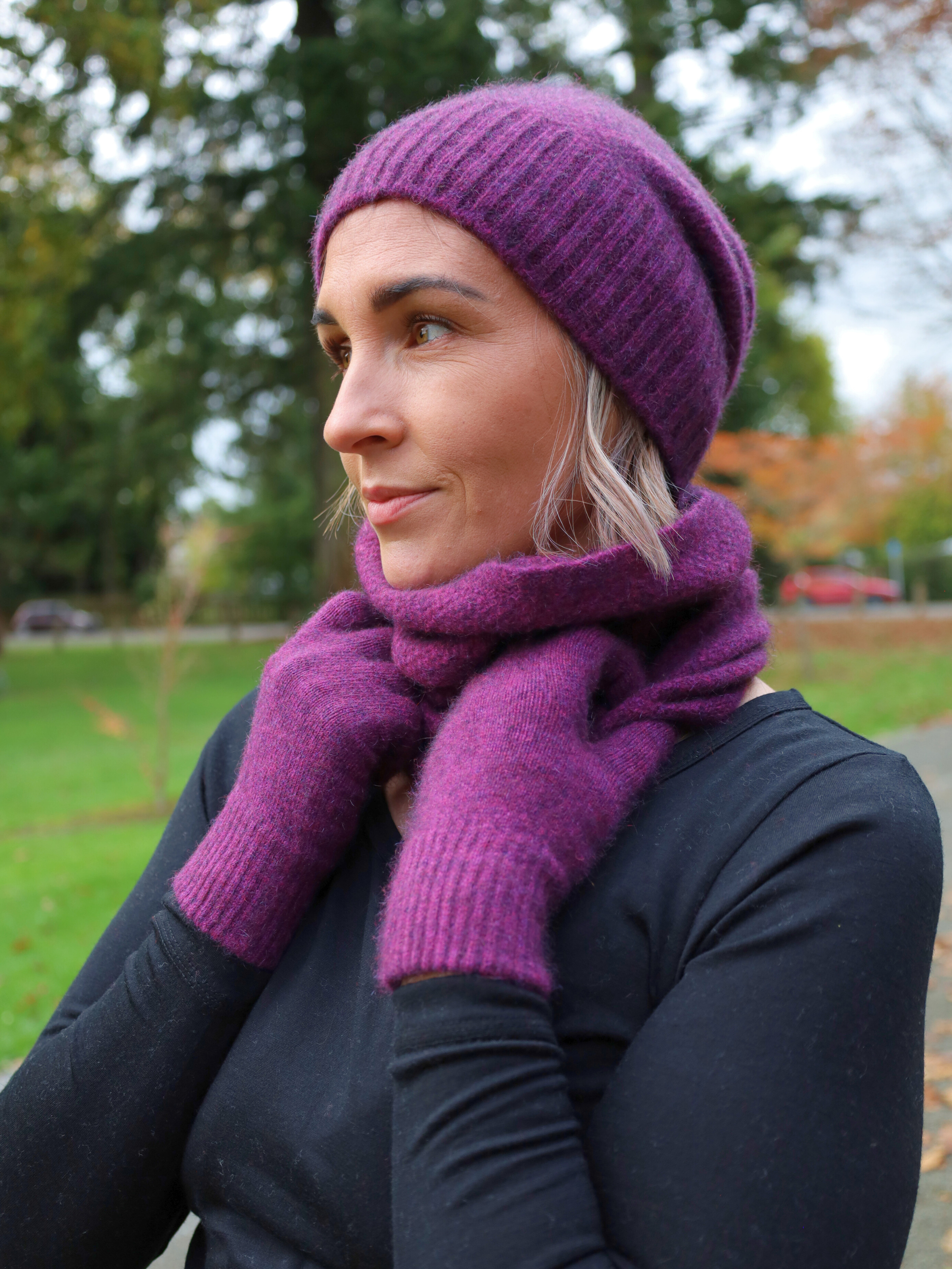 Merino Possum Moss Baggie Beanie
