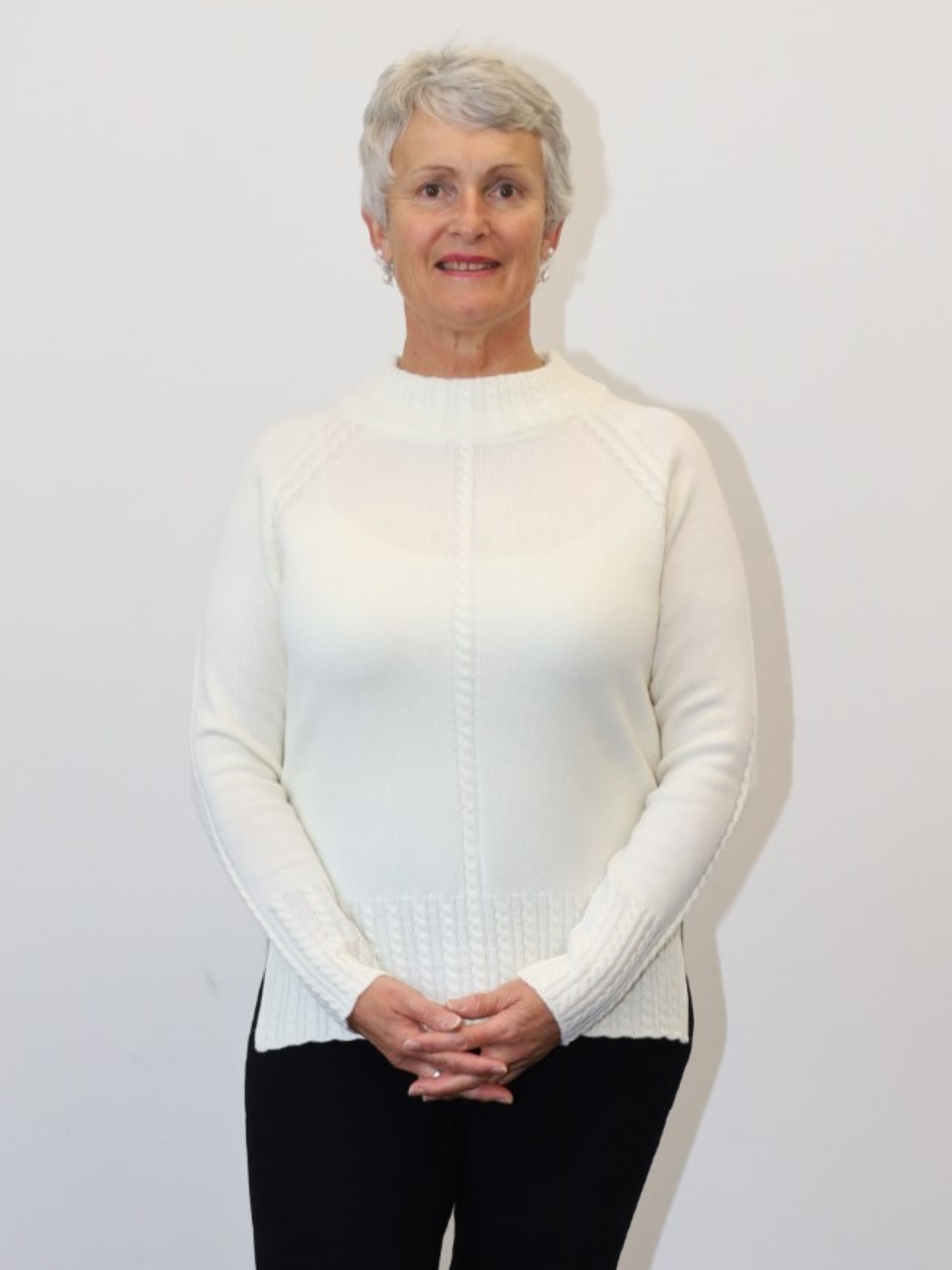 Lena Mock Crew Neck Jumper - 100% Merino Wool Made in Italy