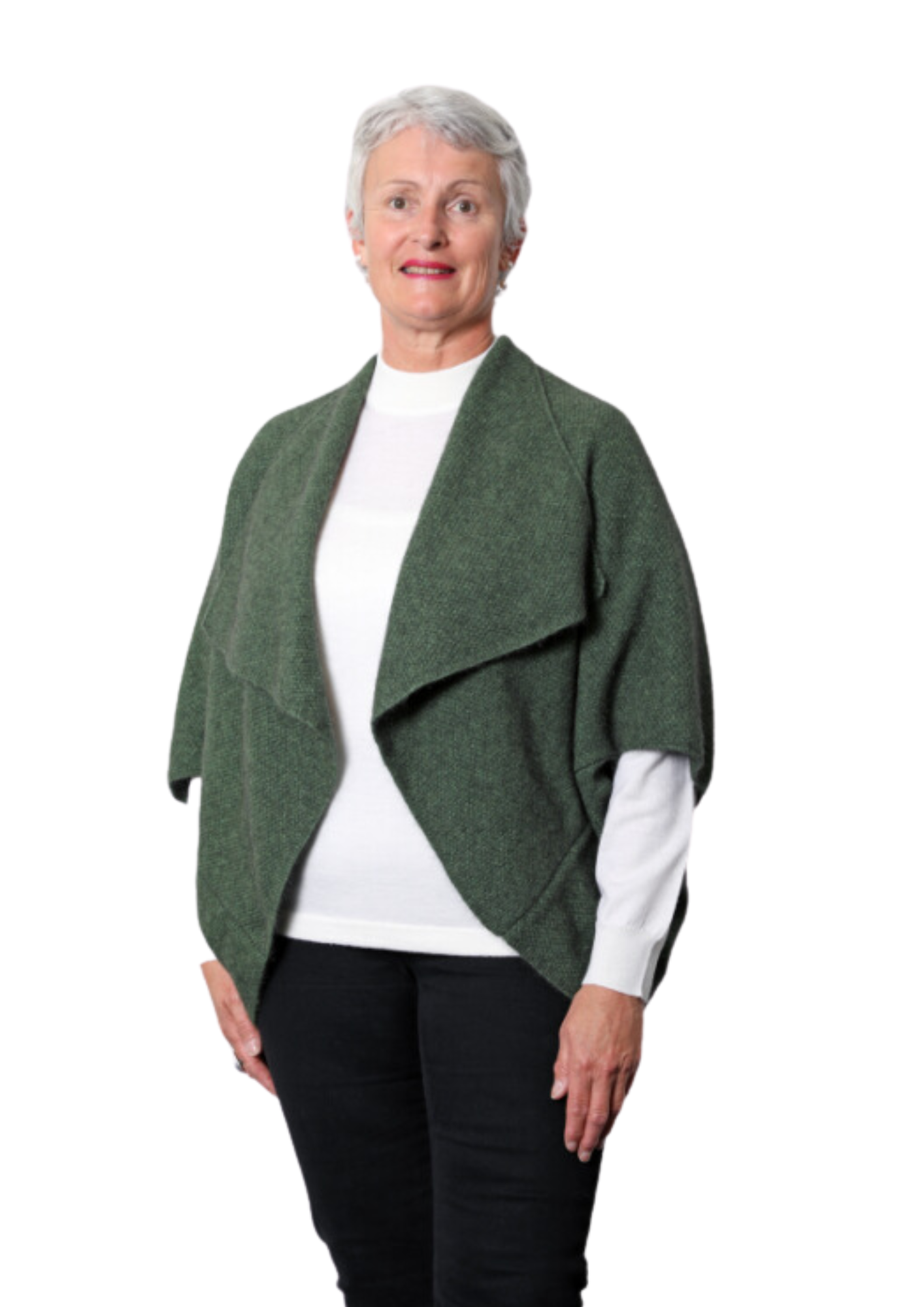 Moss Merino Possum Longline Wrap from AOK Clothing