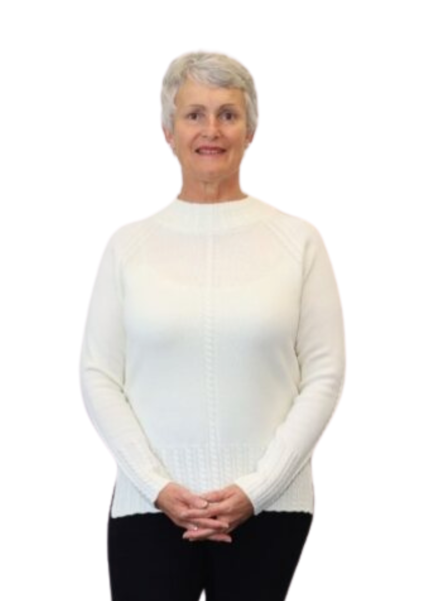 Lena Mock Crew Neck Jumper - 100% Merino Wool Made in Italy