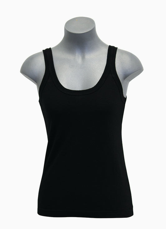 Black - Our Double Bound Cami from AOK Clothing is crafted with 100% fine New Zealand Merino for superior breathability and comfort. This versatile piece can be worn as an undershirt for added warmth and comes in two classic color options, Pearl and Black. It's made exclusively in New Zealand.