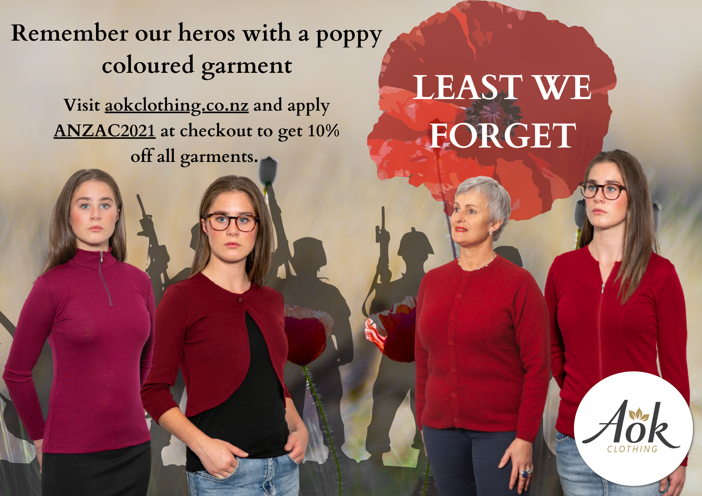 Remember our heros with a poppy coloured garment