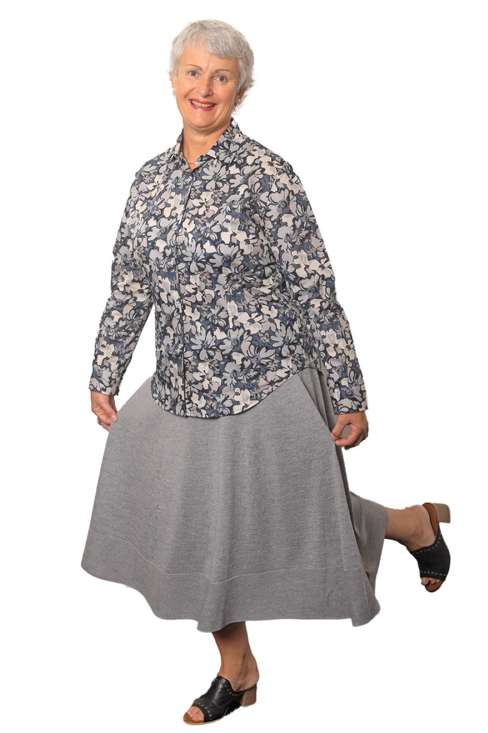 Lisa 100% Extra Fine Merino  Flared Skirt