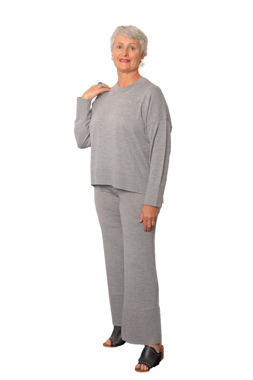 Stacie 100% Merino Pant Grigio