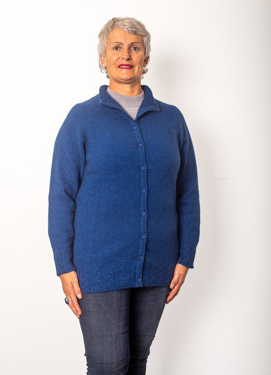 Merino Possum Cable Button Cardigan