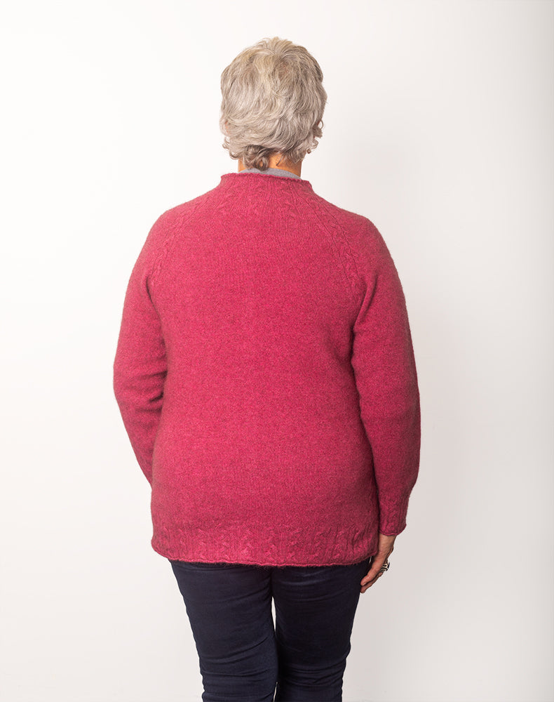 Merino Possum Cable Button Cardigan