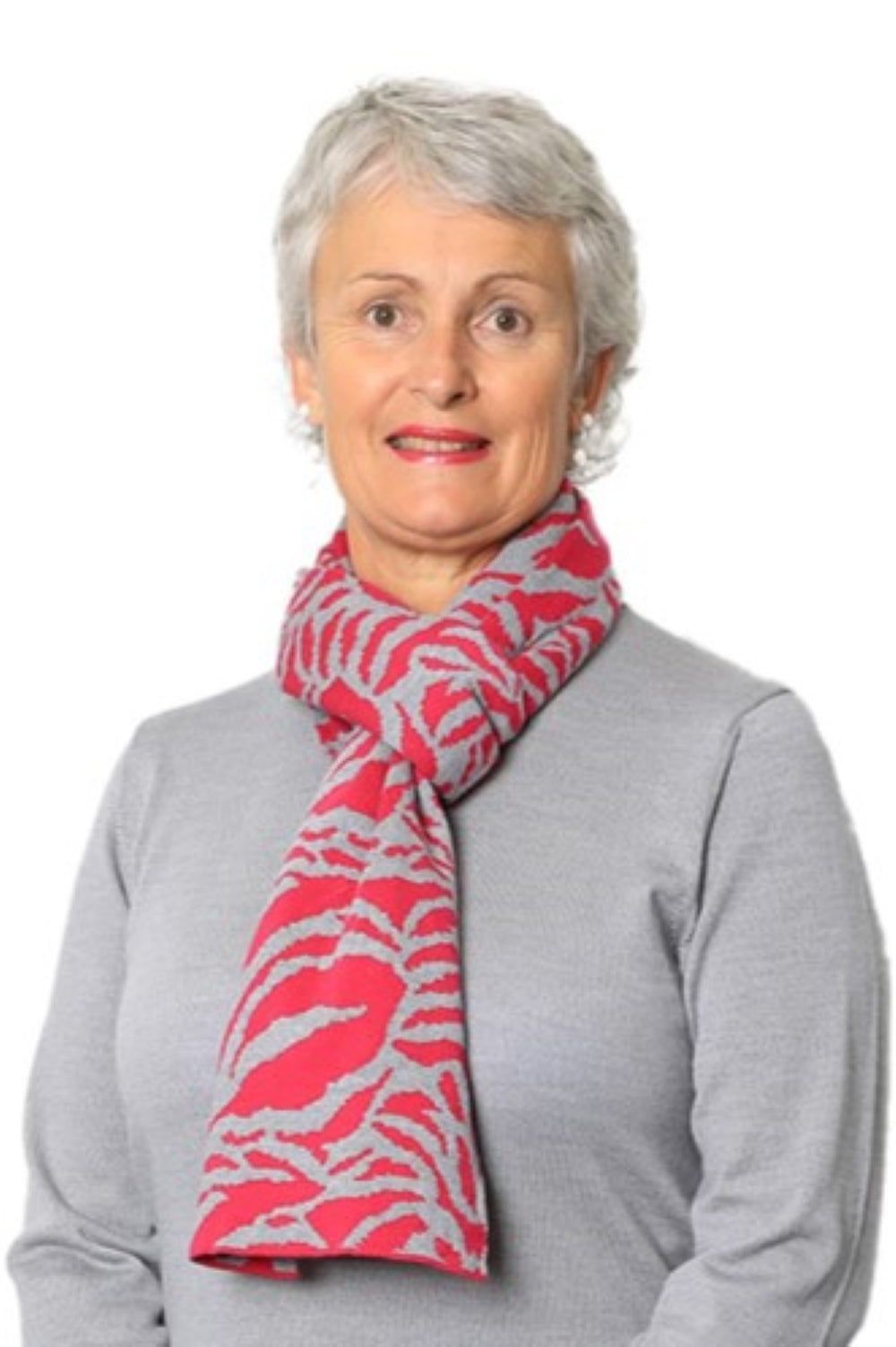 Zebrata - 100% Merino Scarf - Fuchsia