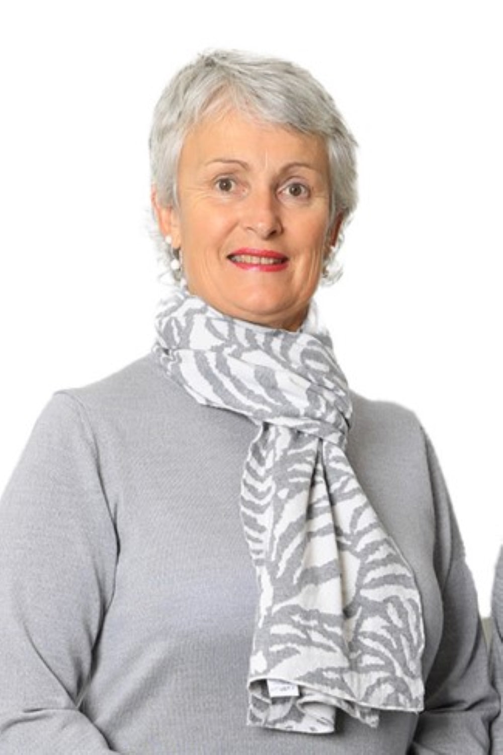 Zebrata - 100% Merino Scarf - Ecru