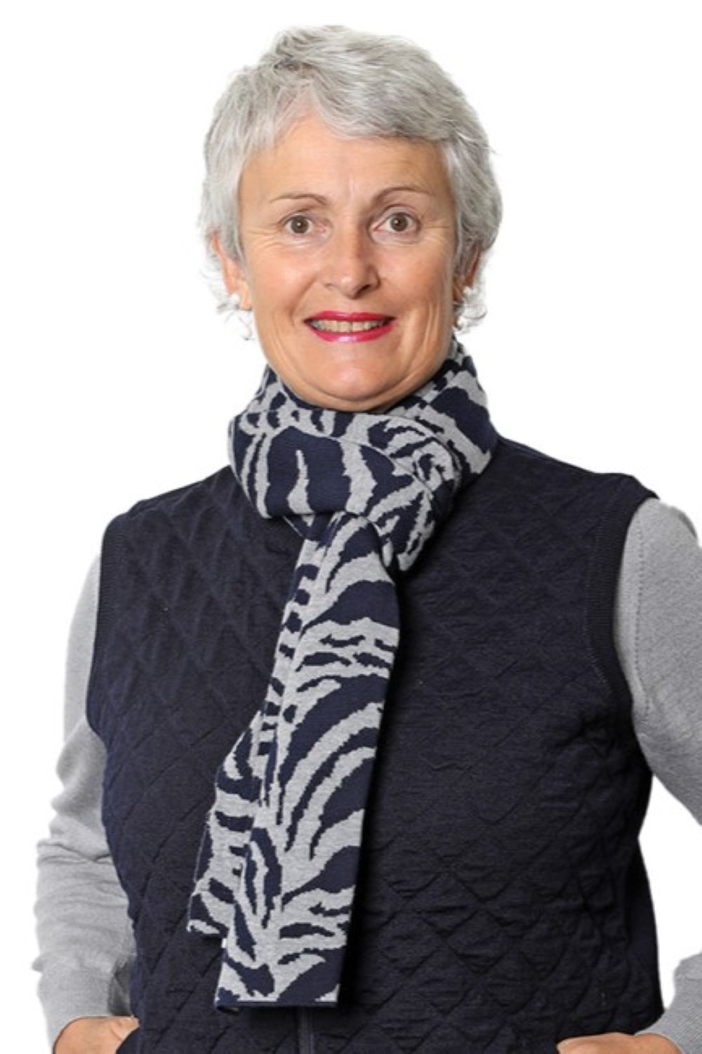Zebrata - 100% Merino Scarf -midnight