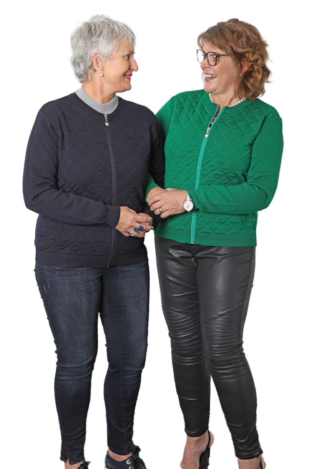 Quilted 100% Merino Zip Jacket with sleeves and pockets 