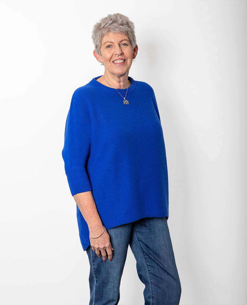 Cashmere Merino 3/4 Sleeve Poncho