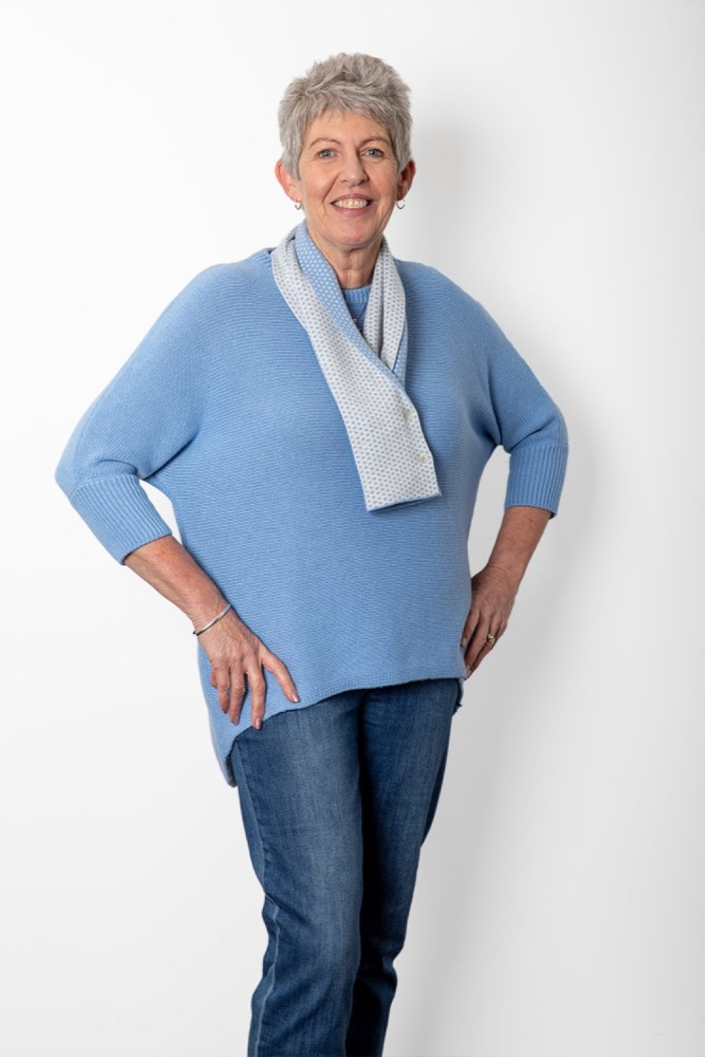 Cashmere Merino 3/4 Sleeve Poncho