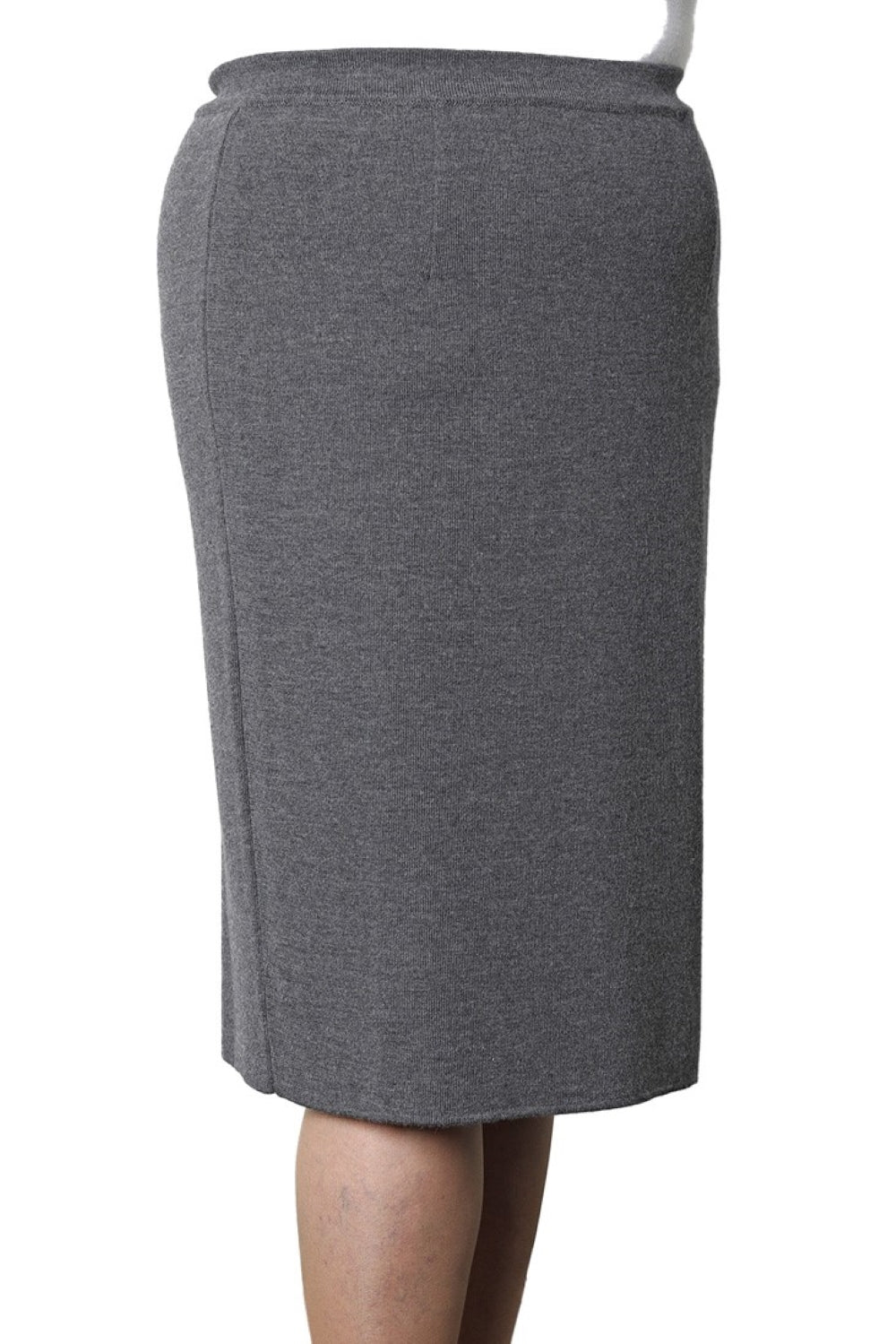 Products Made in Italy - Merino Plain Skirt Antracite