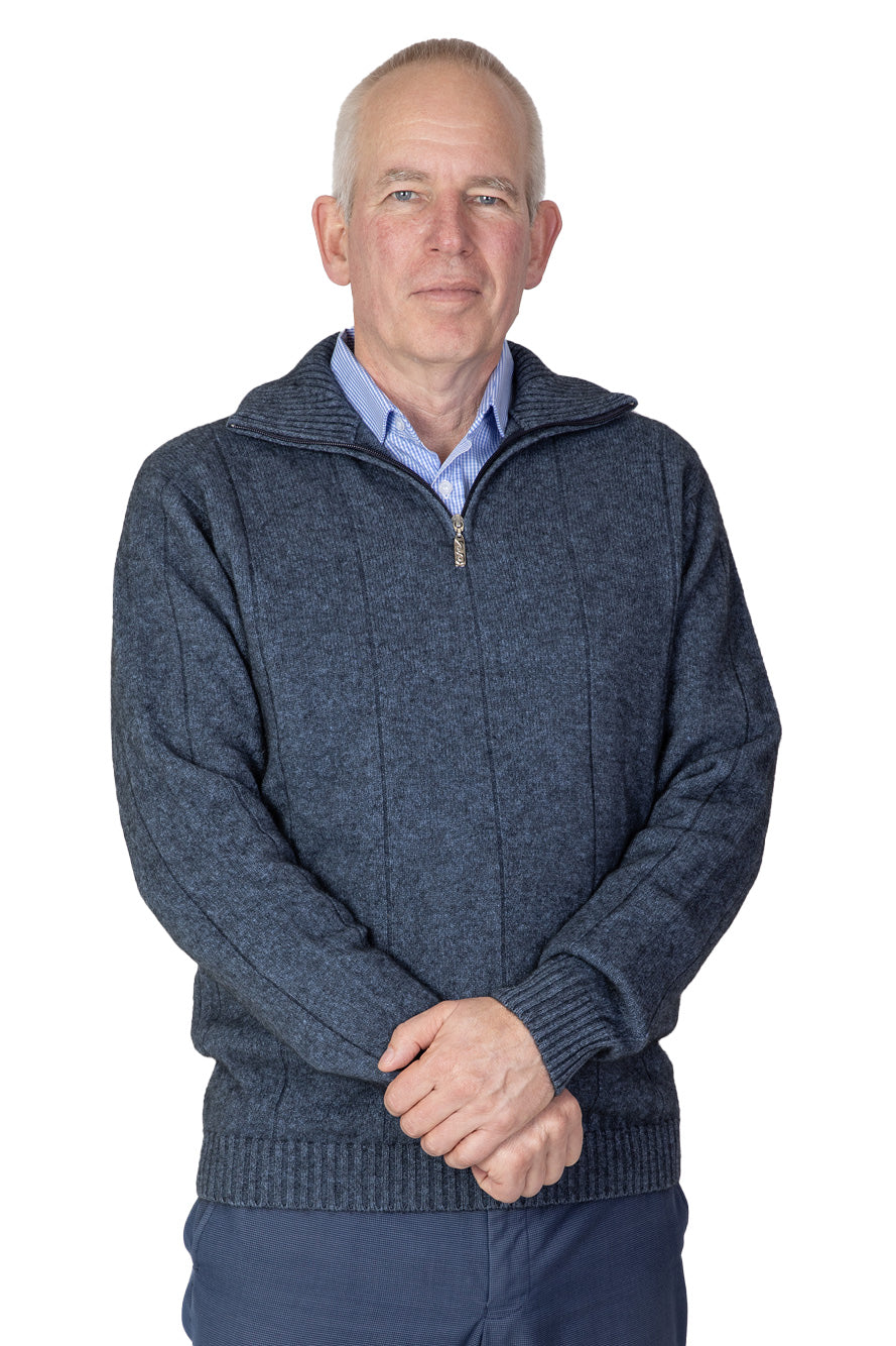 Products Merino Possum 1/4 Zip Jumper - Neptune