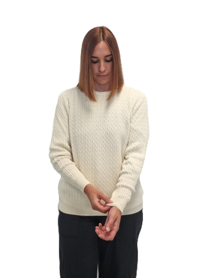 100% Supersoft Extra Fine Merino Cable Crew