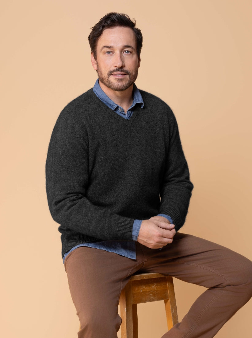 Noble Wilde Oxford Vee Jersey - Merino Possum