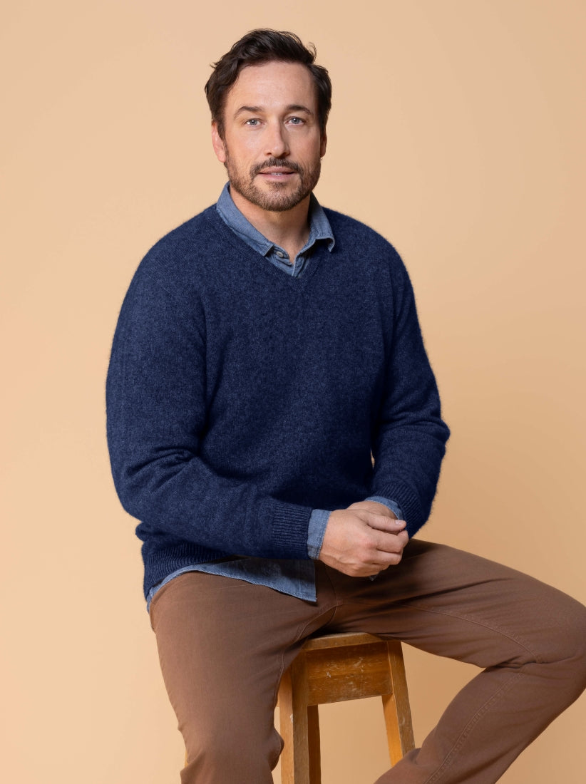 Noble Wilde Oxford Vee Jersey - Merino Possum