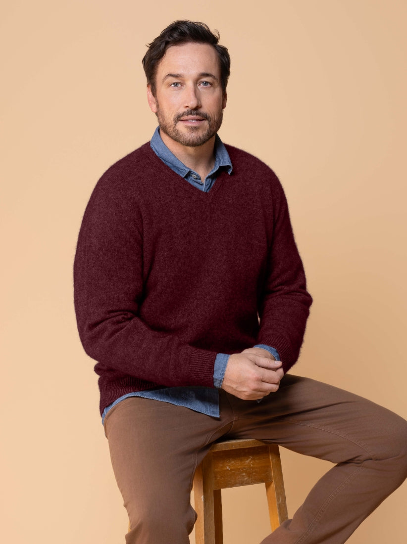 Noble Wilde Oxford Vee Jersey - Merino Possum