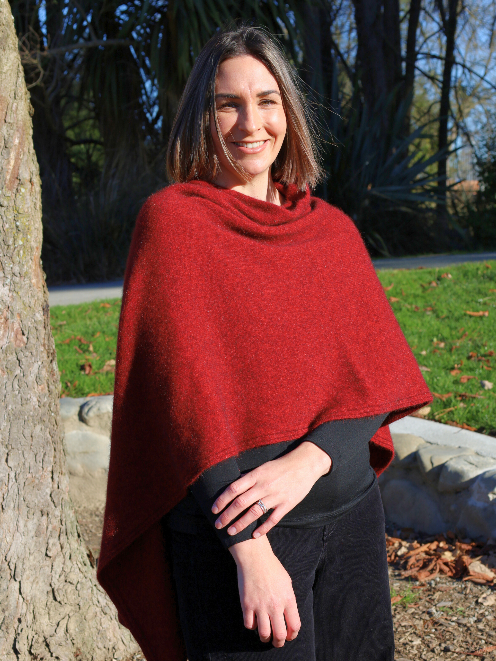 Merino possum northcape wrap red