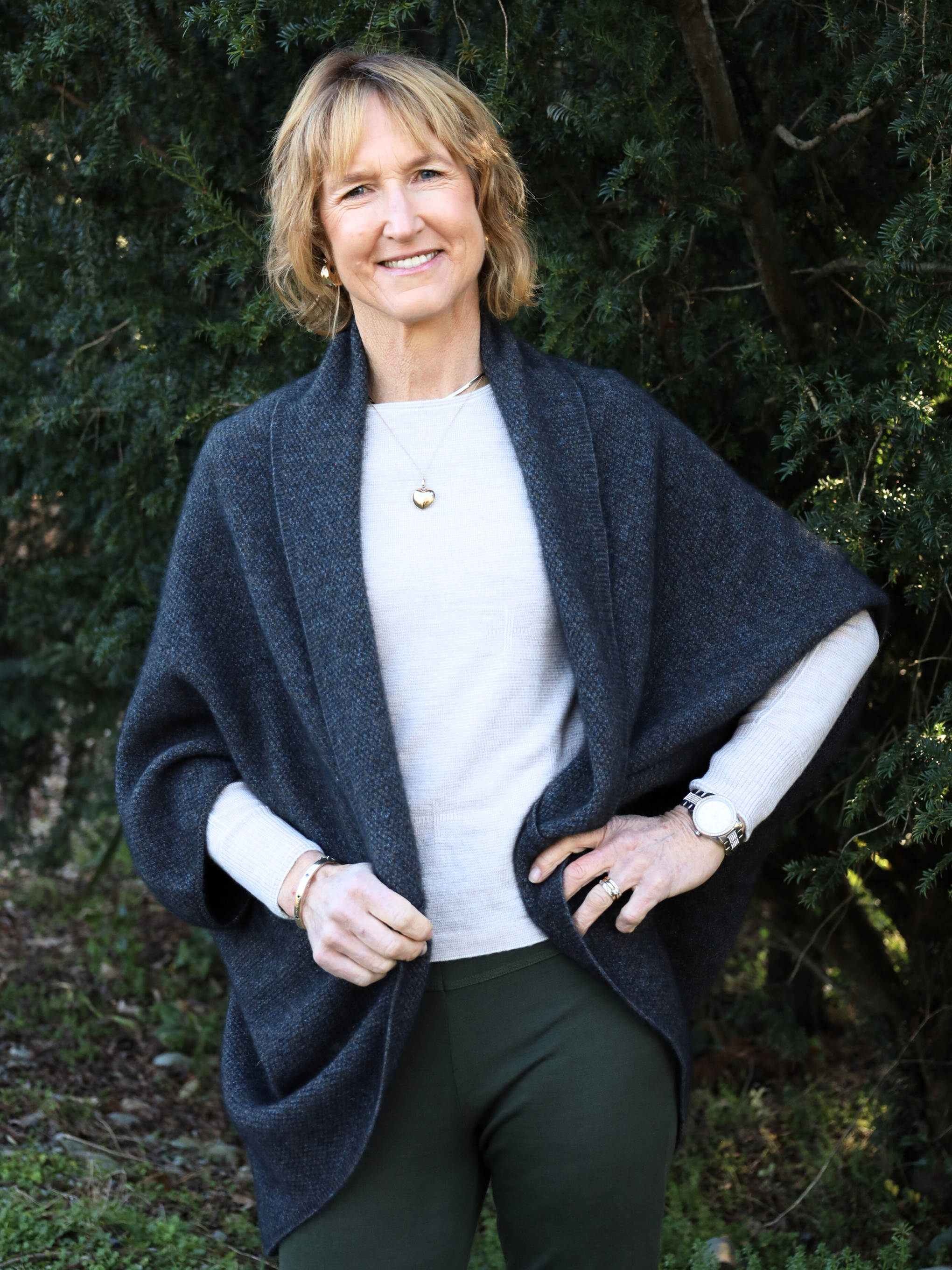 Merino Possum Longline Wrap morraine
