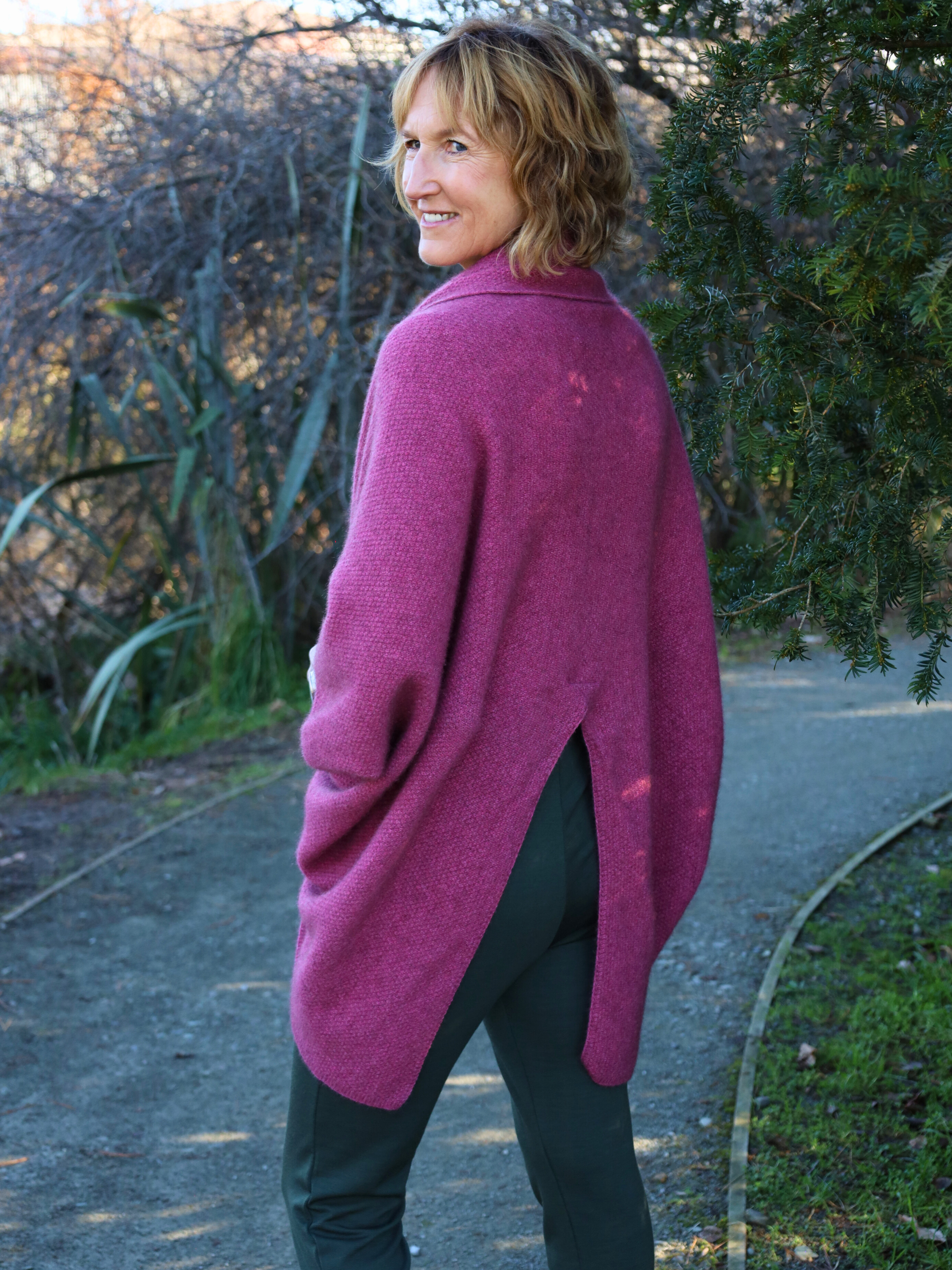 Merino Possum Longline Wrap rosay