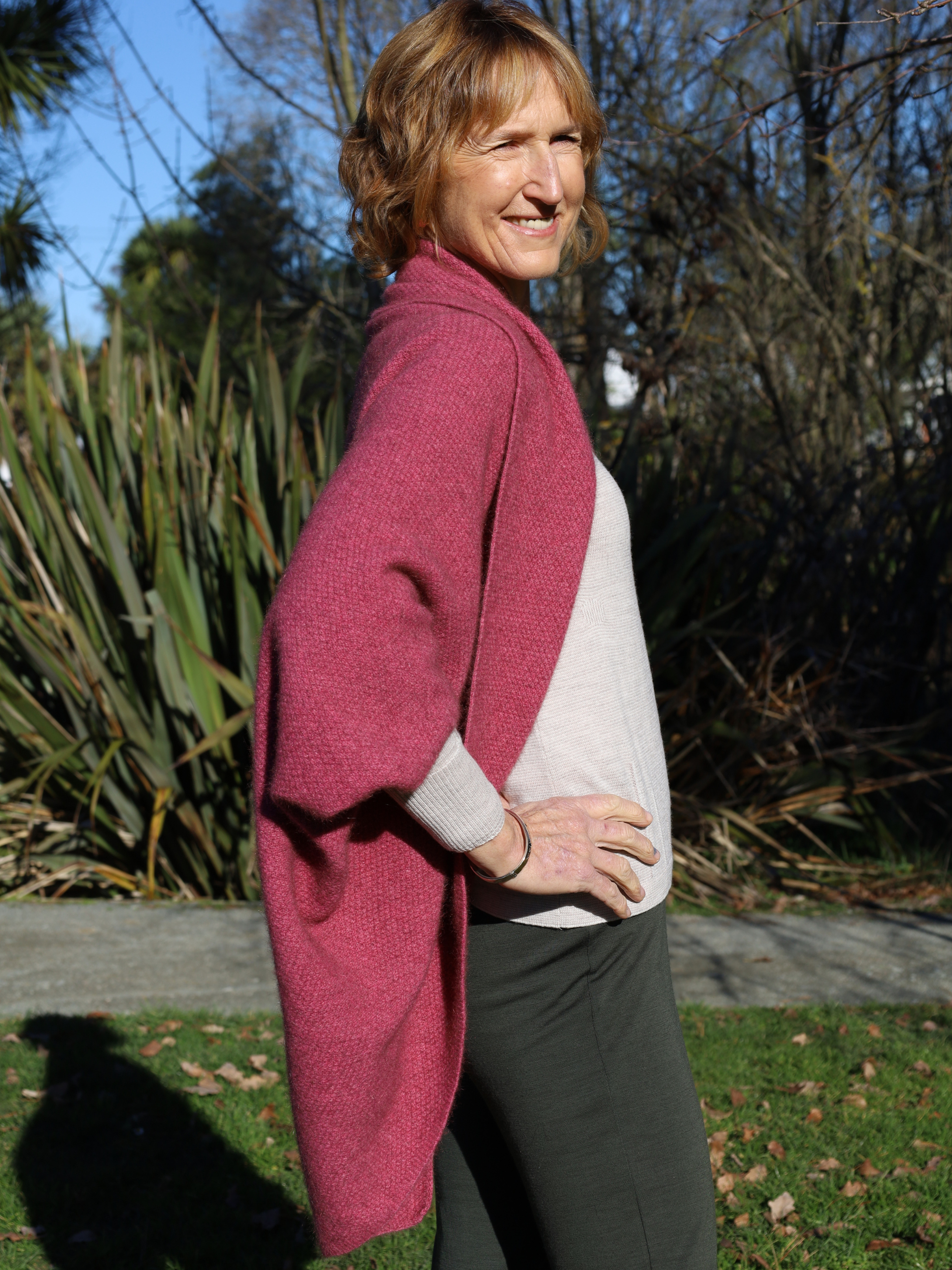 Merino Possum Longline Wrap rosay