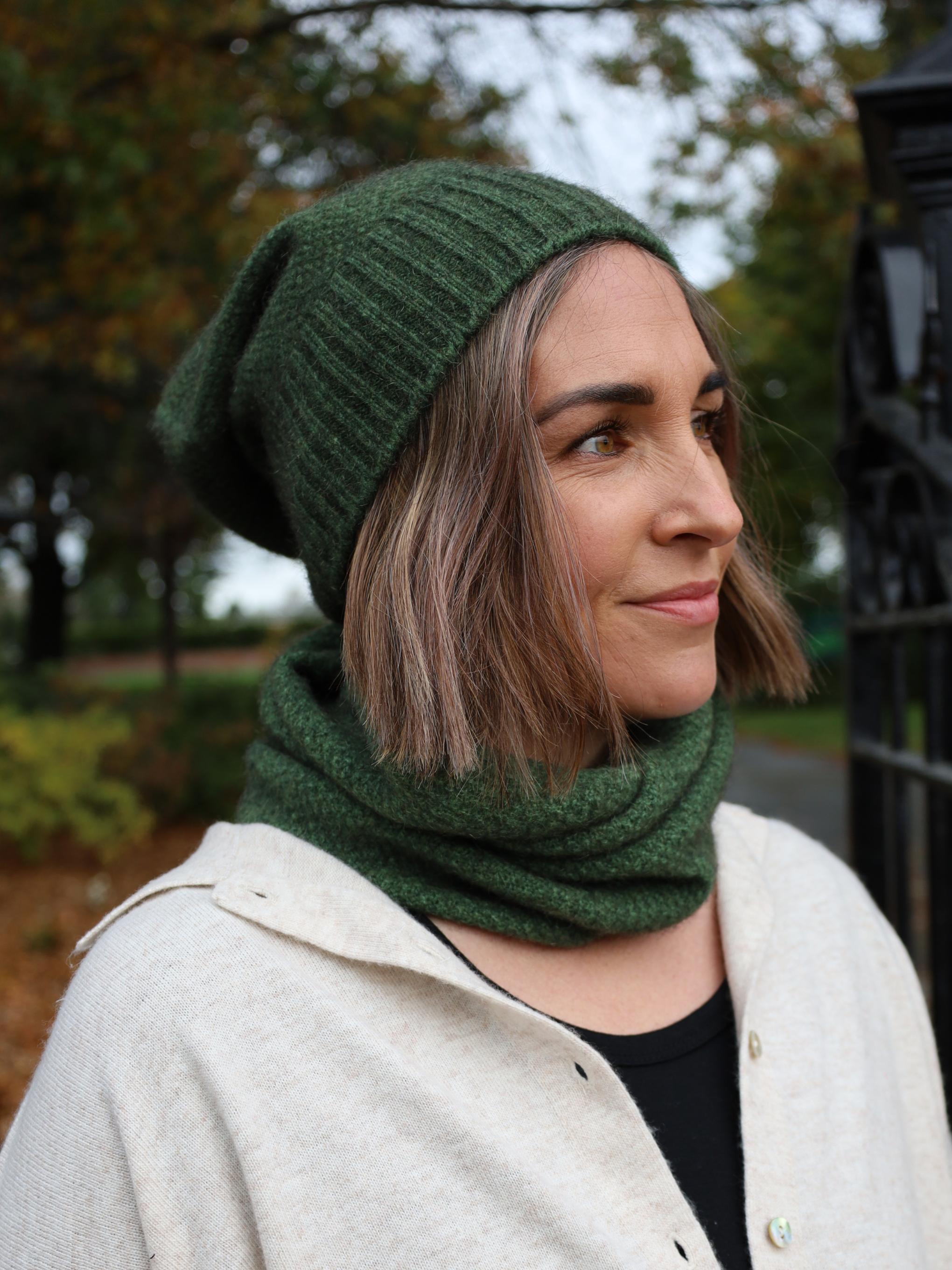 Merino Possum Moss Baggie Beanie