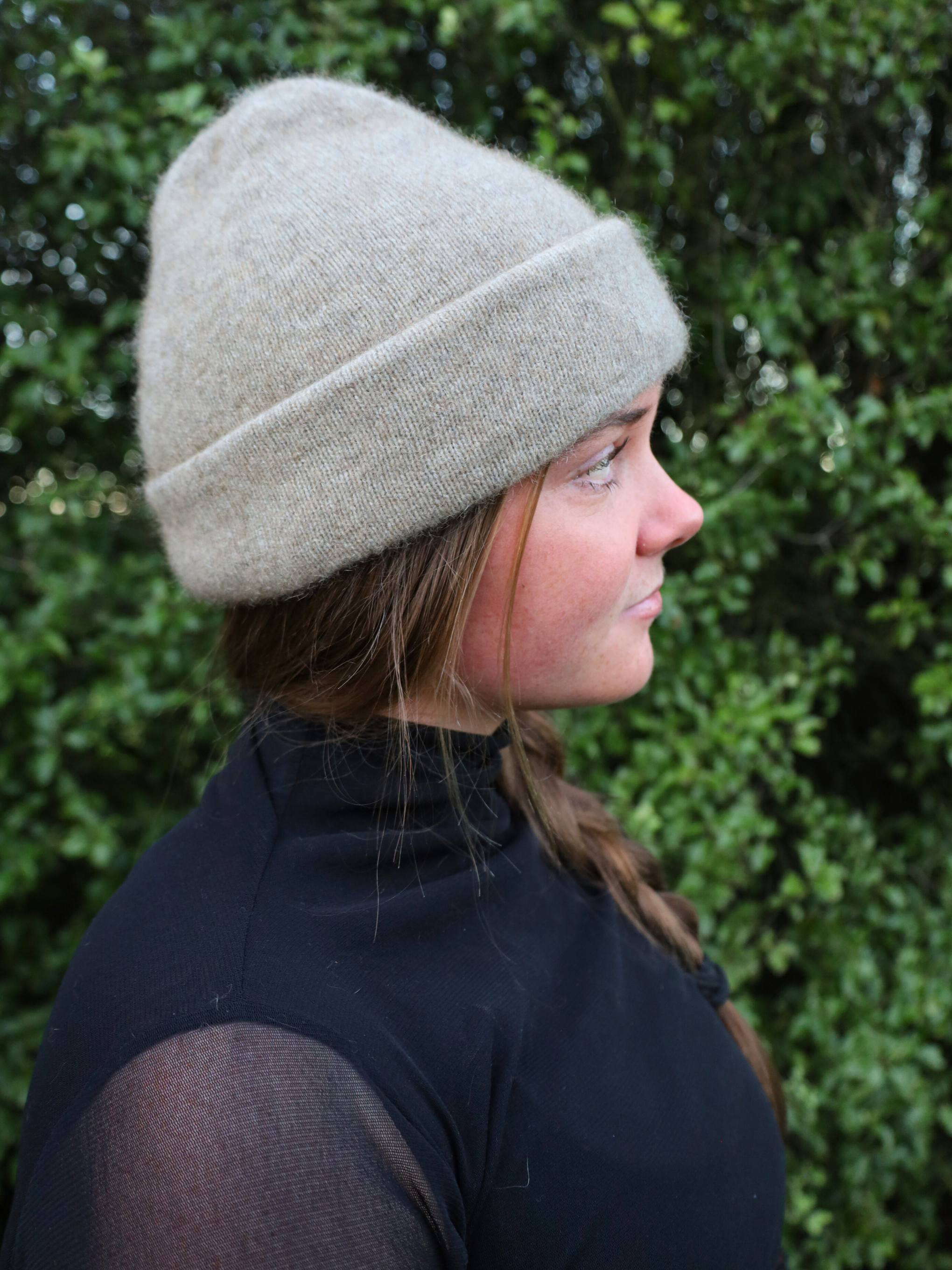 merino possum beanie beige