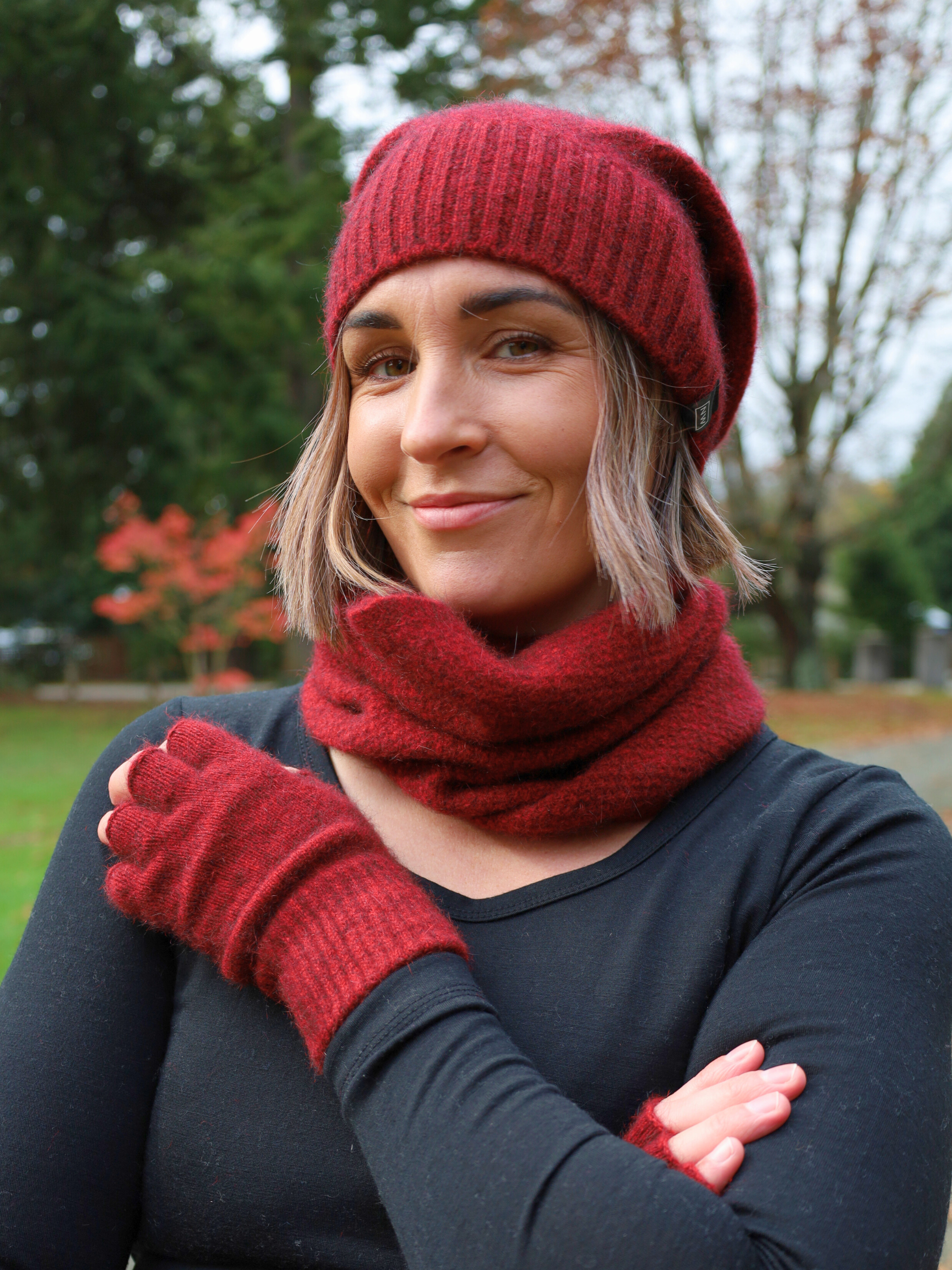 Merino Possum Moss Baggie Beanie