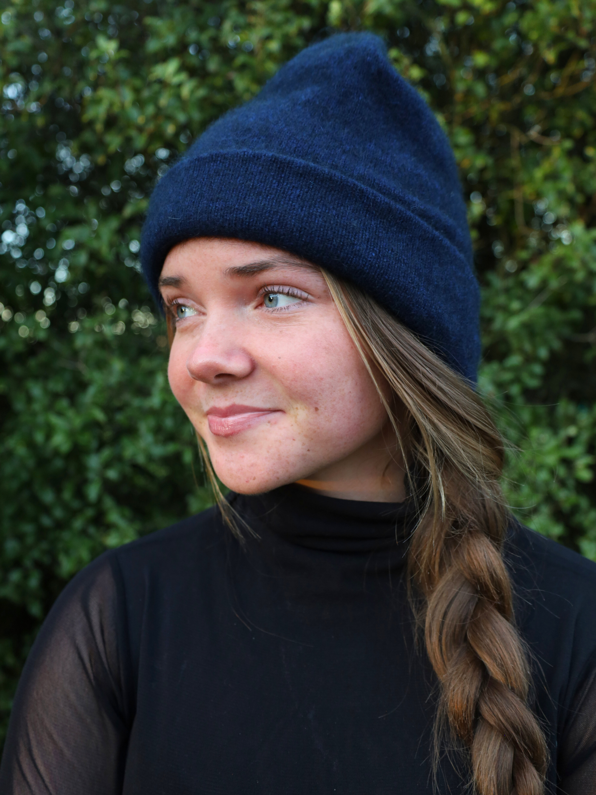 merino possum beanie navy