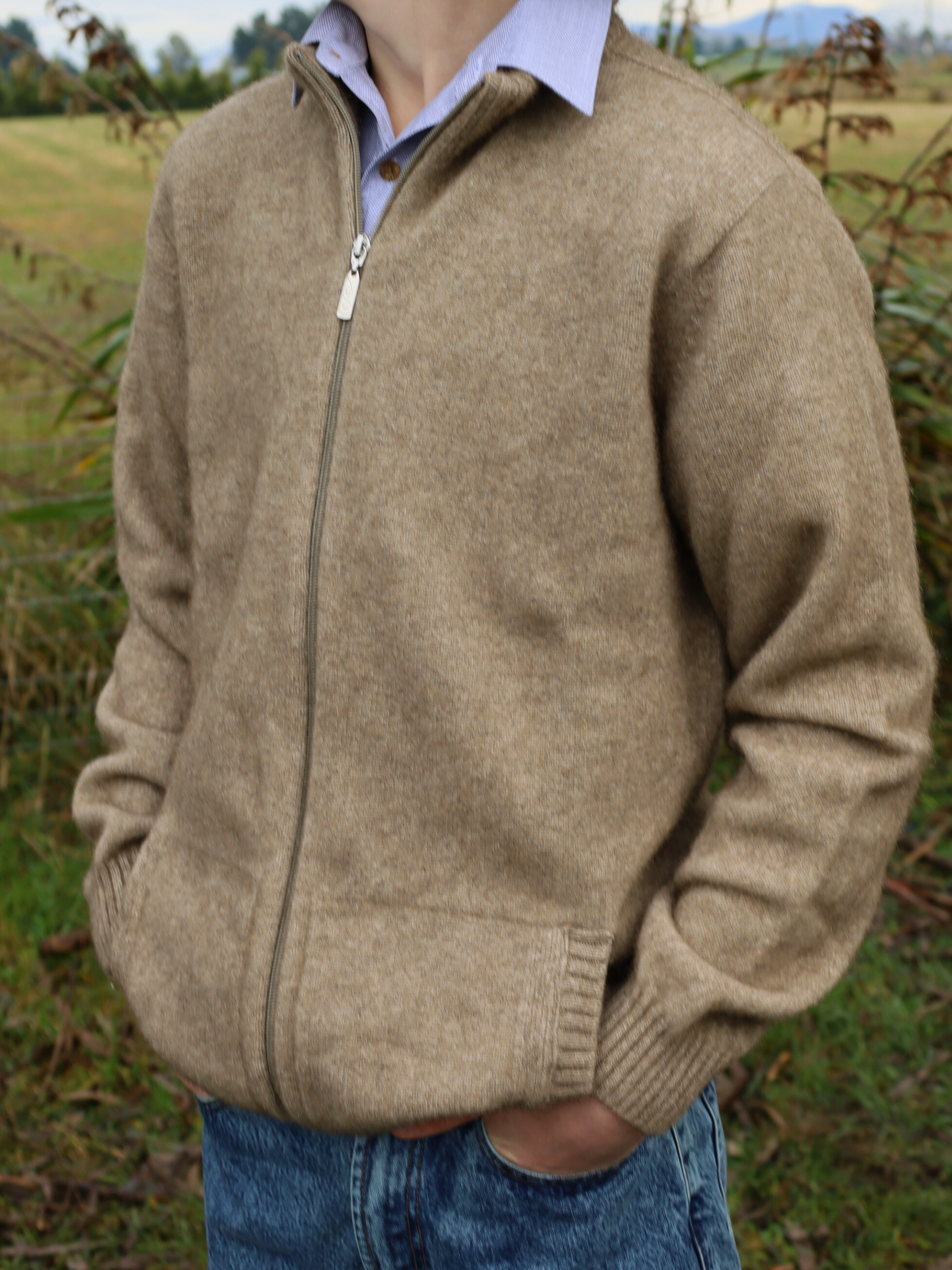 mens possum jacket oyster