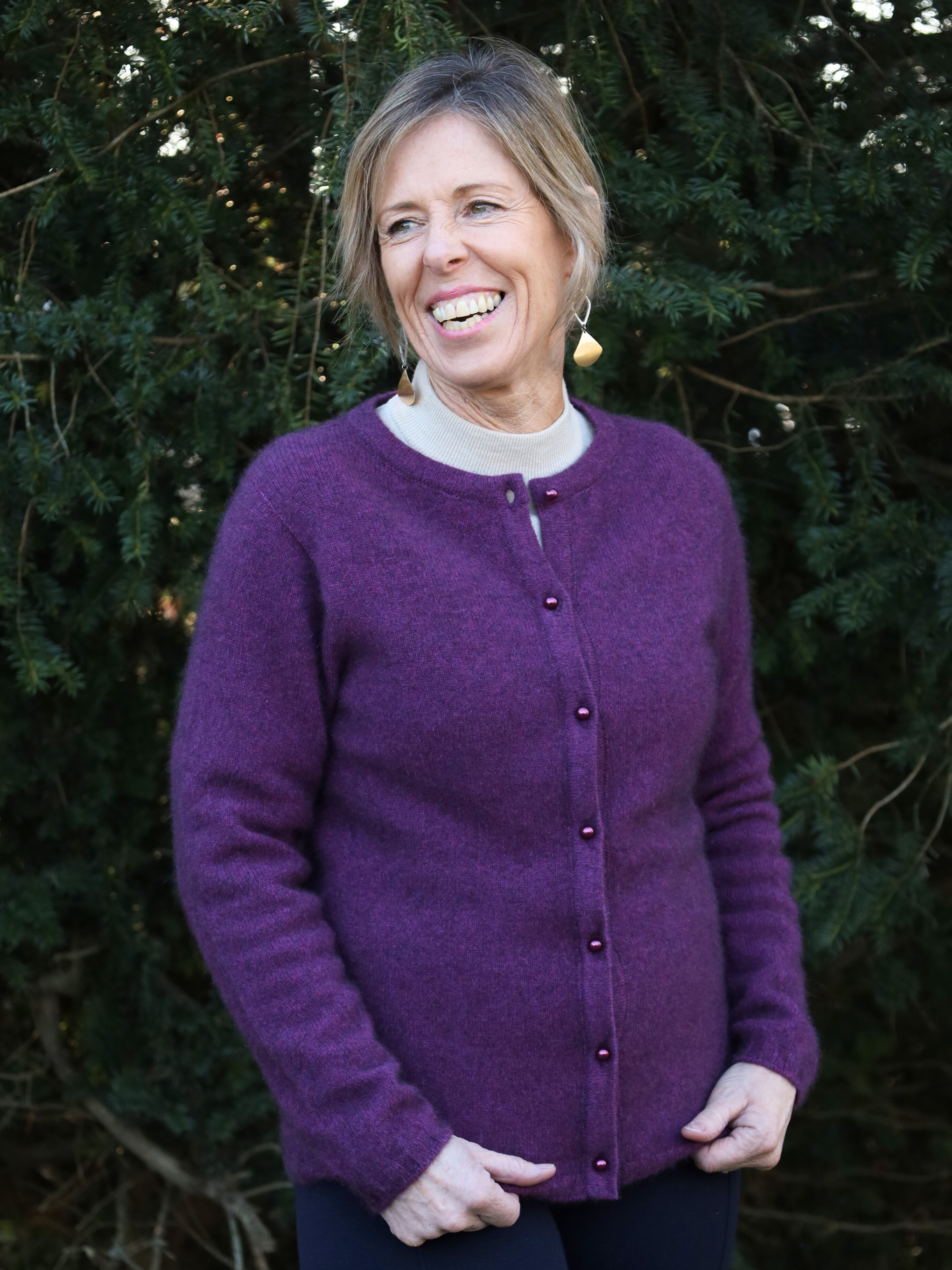 Merino Possum Jacket Purple AOK Clothing