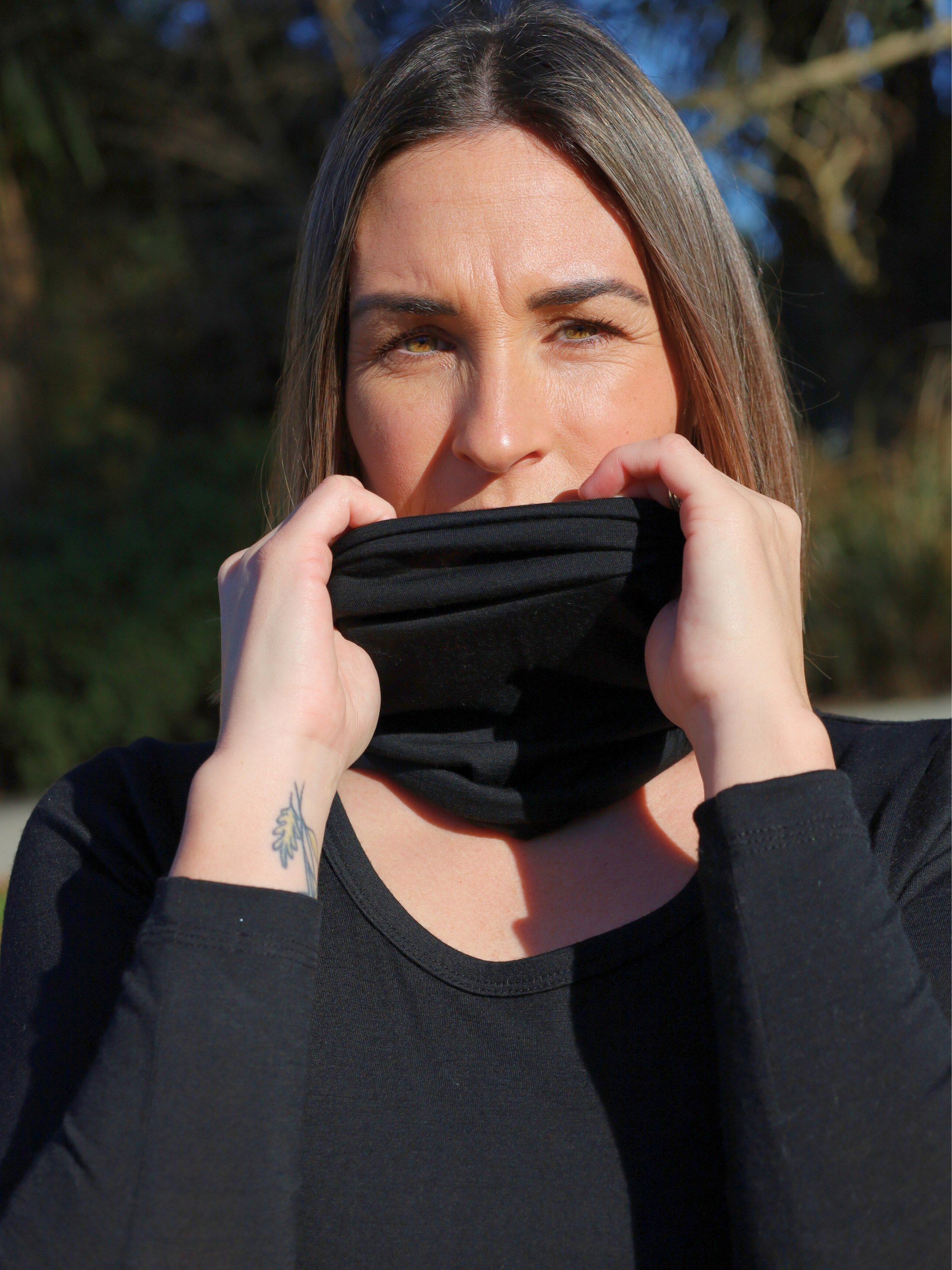 Merino Neck Warmer black