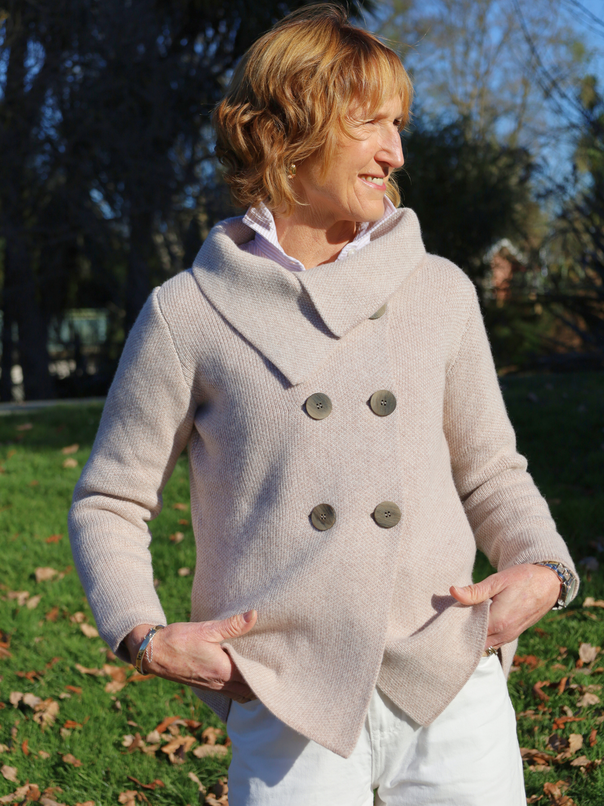 Cashmere merino beige jacket 2