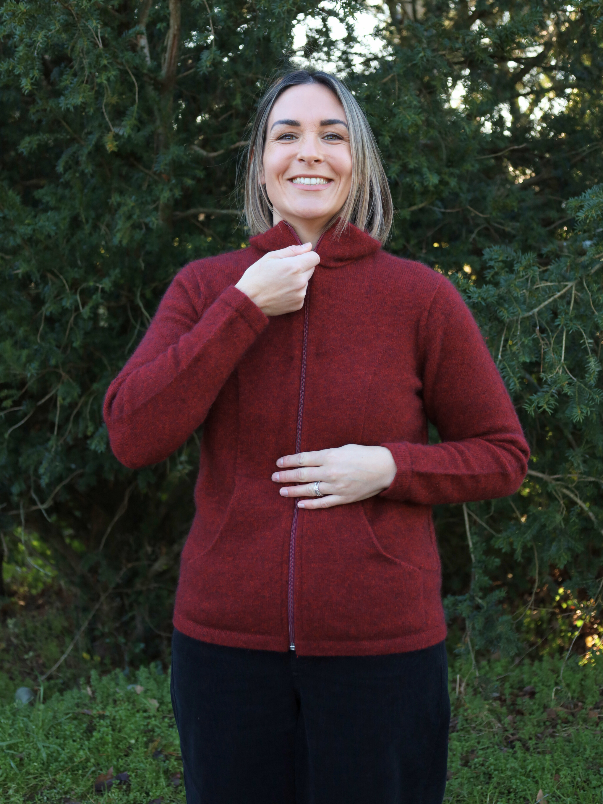 red merino possum jacket