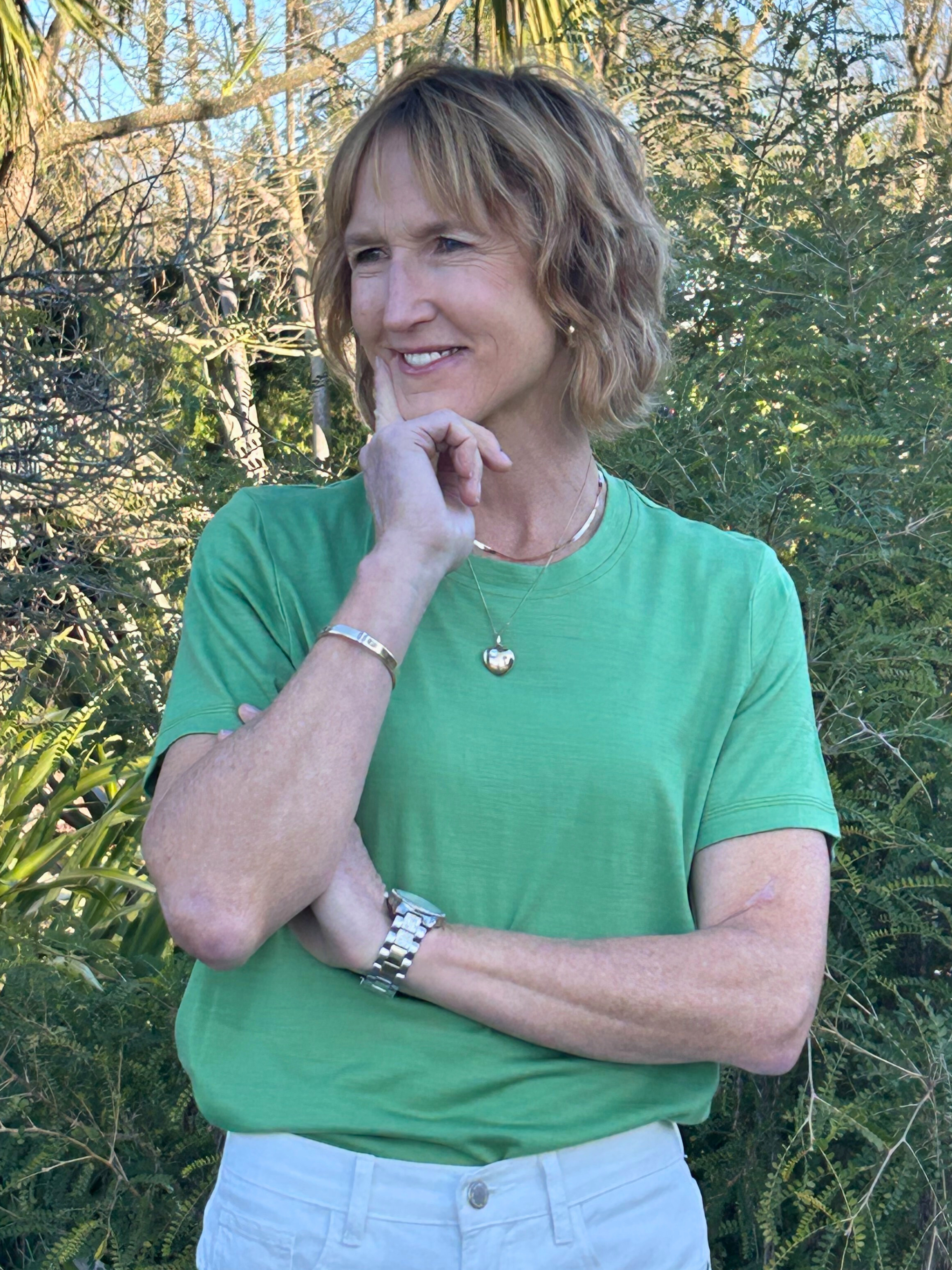 Lime merino short sleeve tshirt