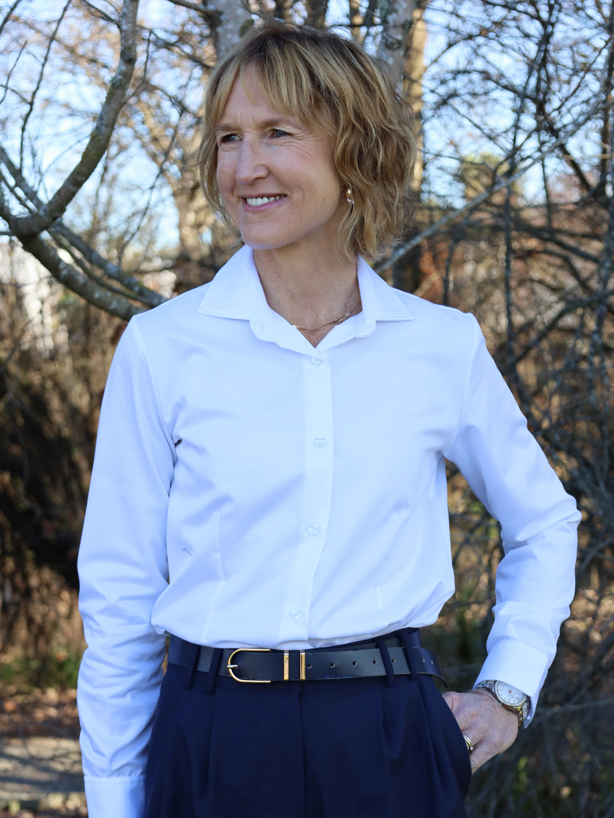 white long sleeve shirt, AOK clothing 2
