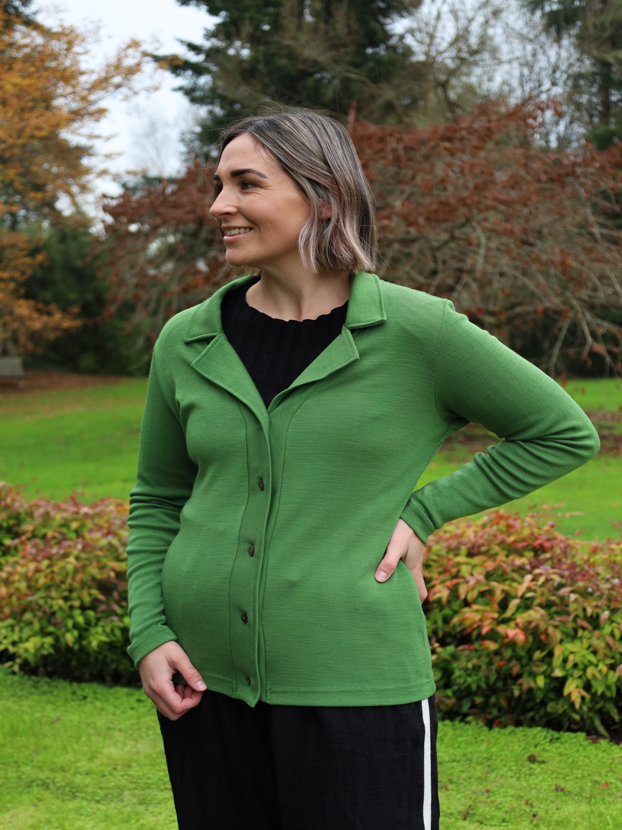 Merino Collared jacket from AOK Clothing - Vine 
