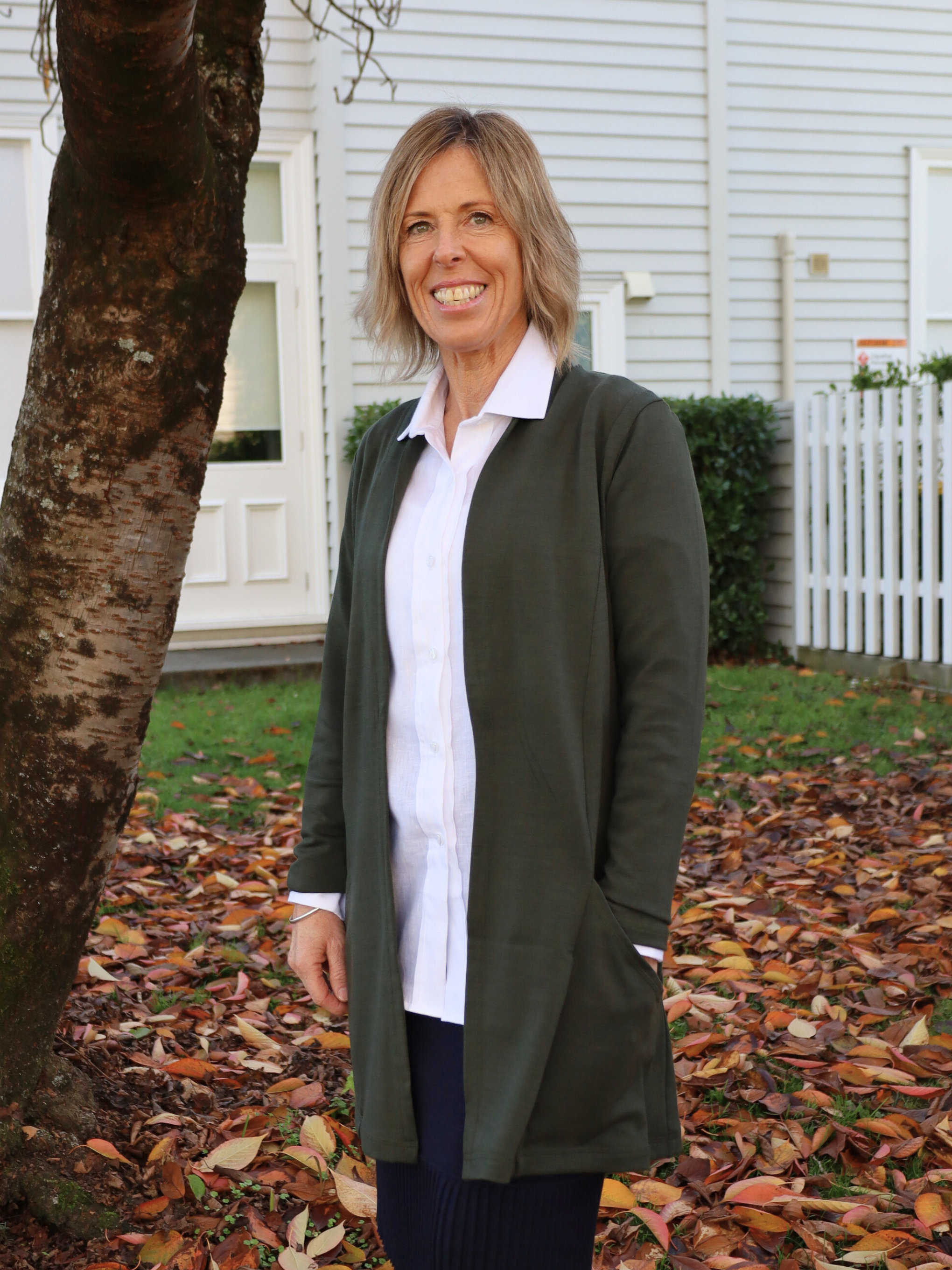 Merino Bay Road Suzanne coat AOK clothing Jungle green 1