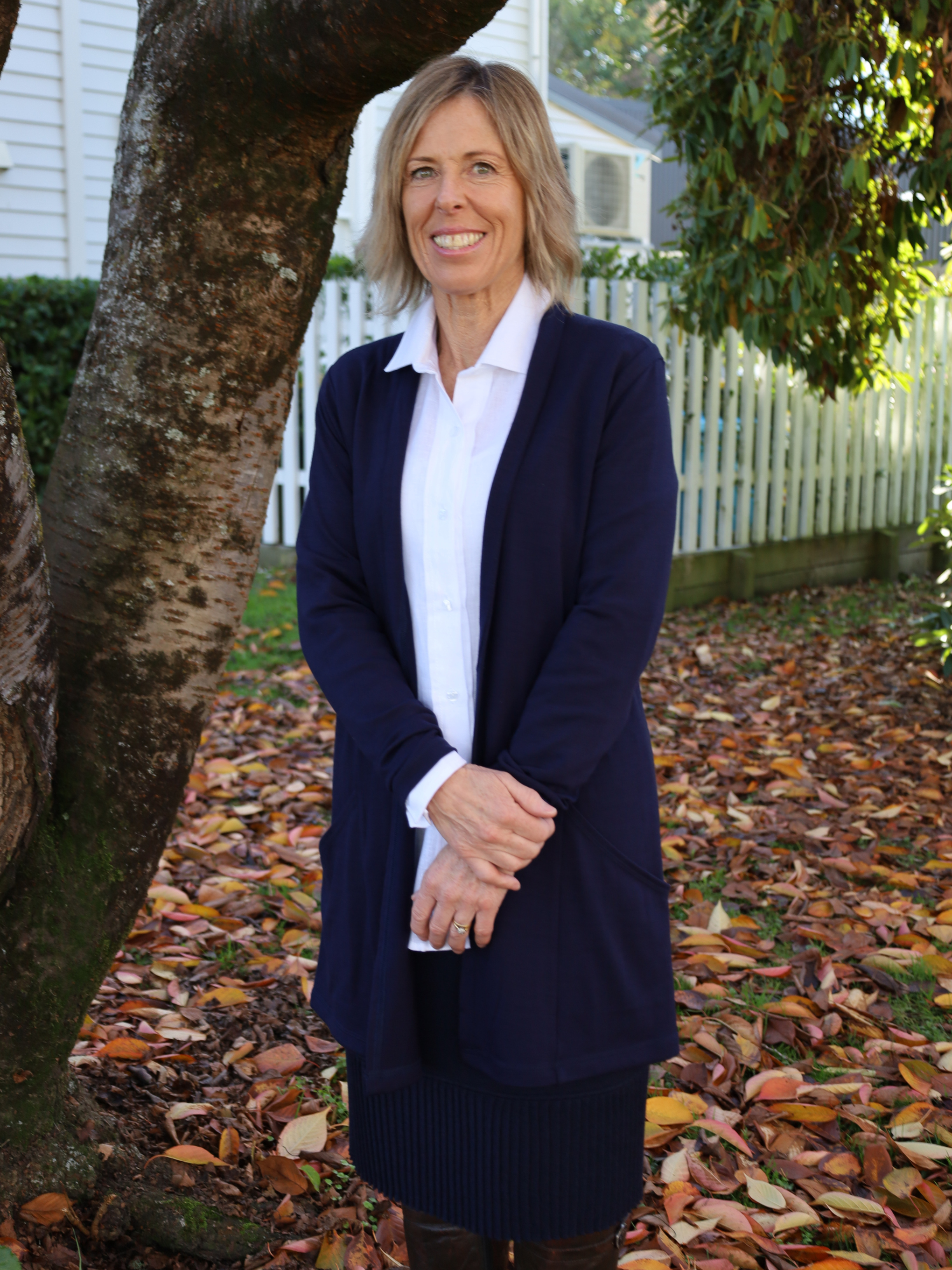 Merino Bay Road Suzanne coat AOK clothing Navy1