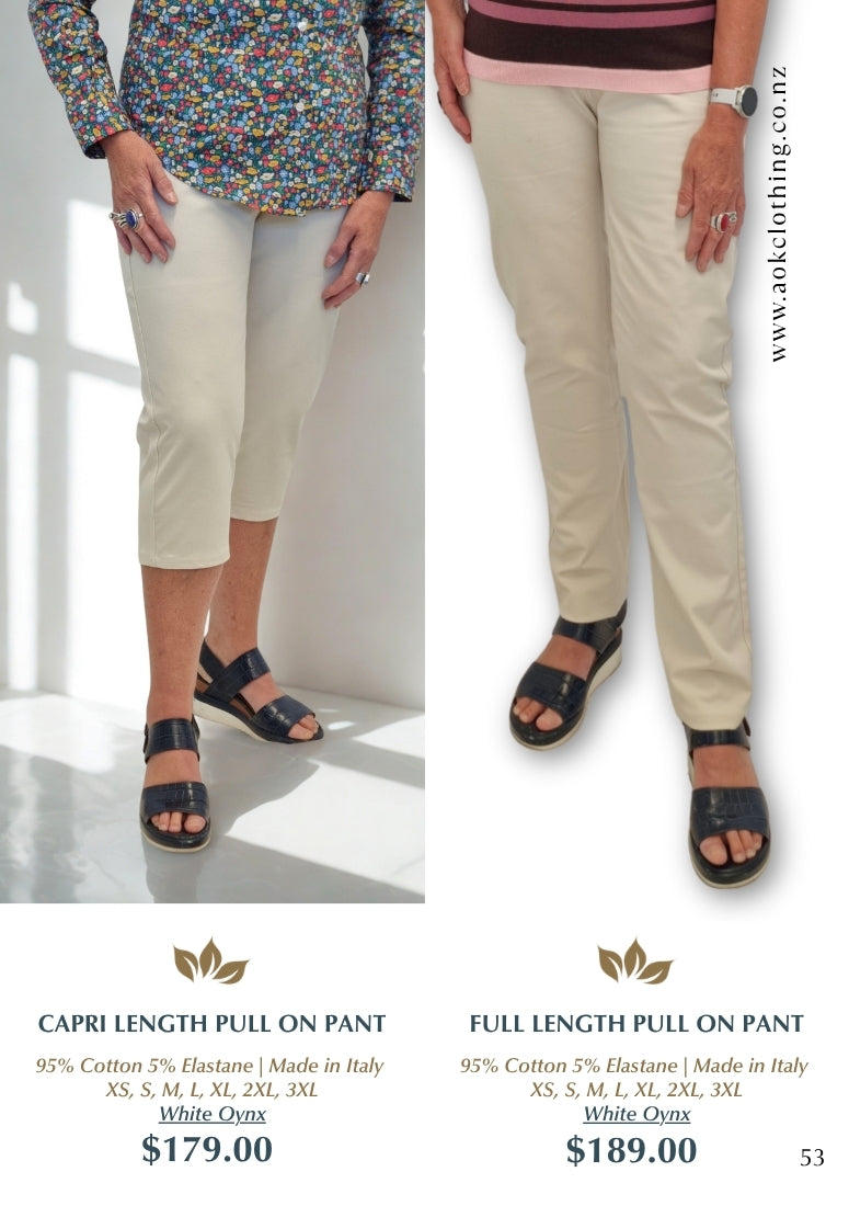 Capri 3/4 Length Pull on Pant