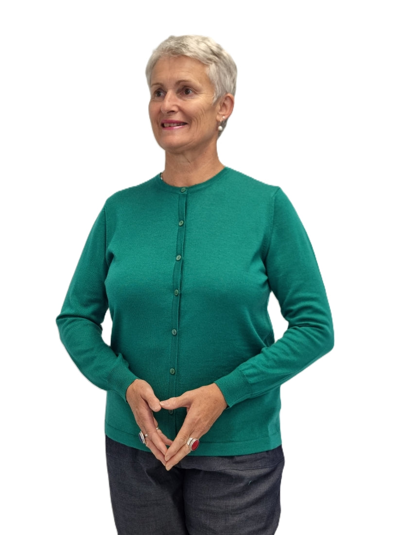 Classic Merino Button to Neck Cardigan