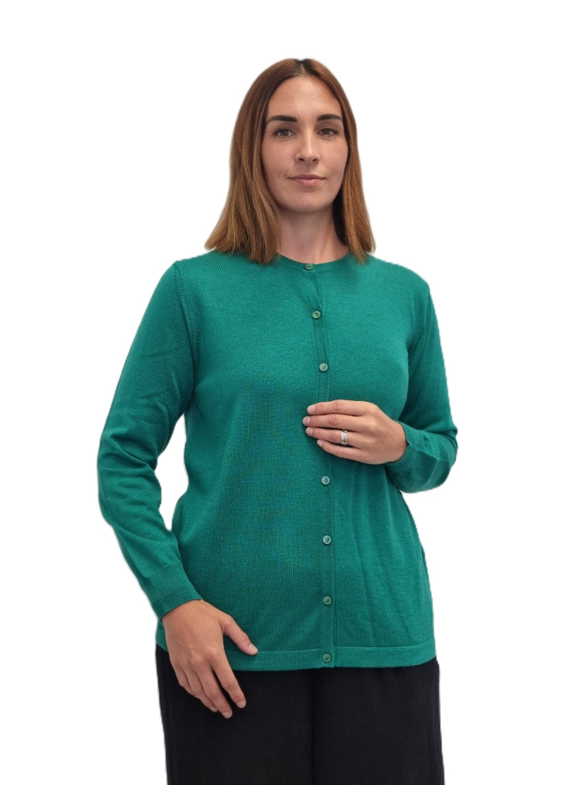 Classic Merino Button to Neck Cardigan