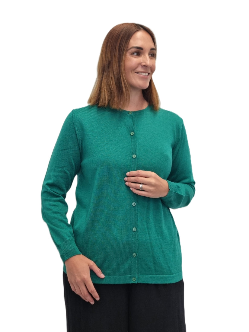 Classic Merino Button to Neck Cardigan