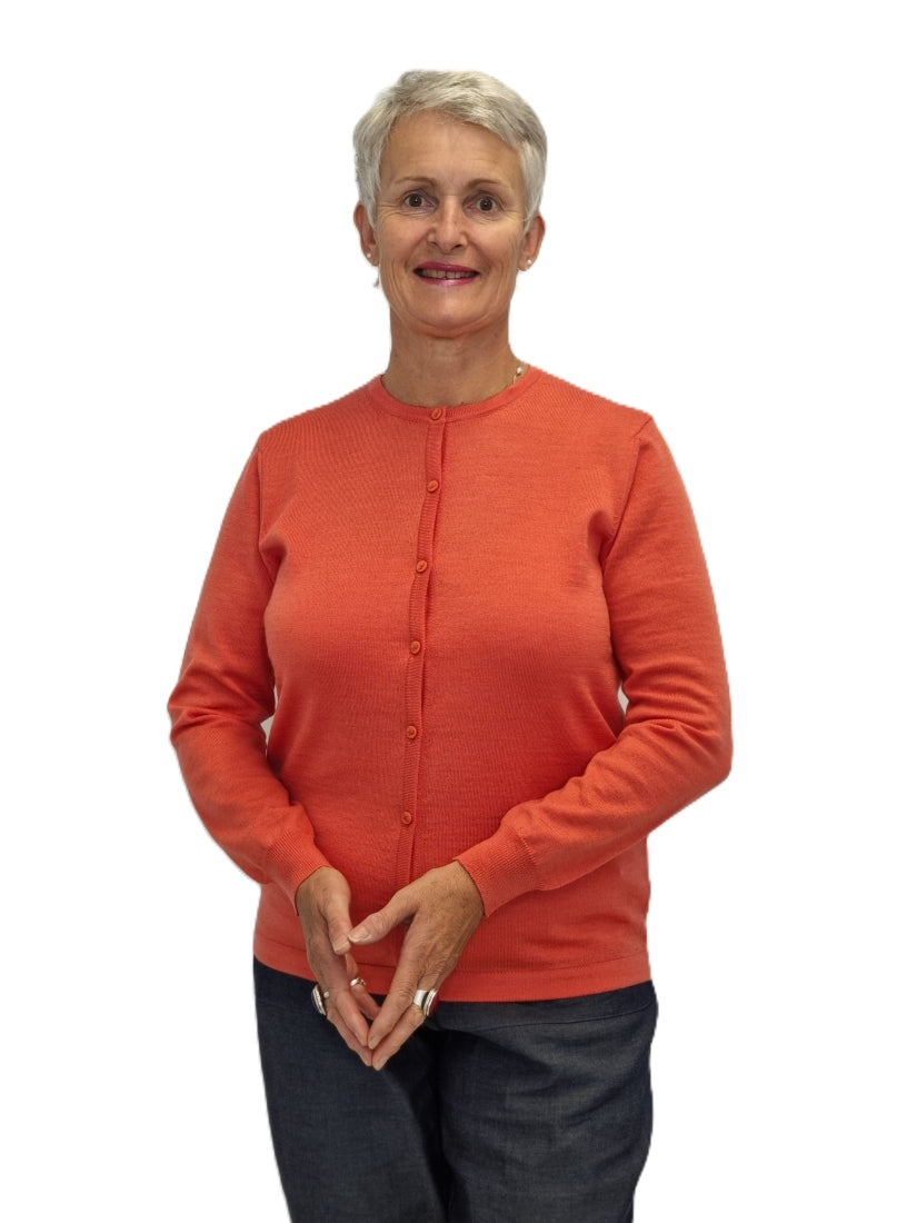 Classic Merino Button to Neck Cardigan