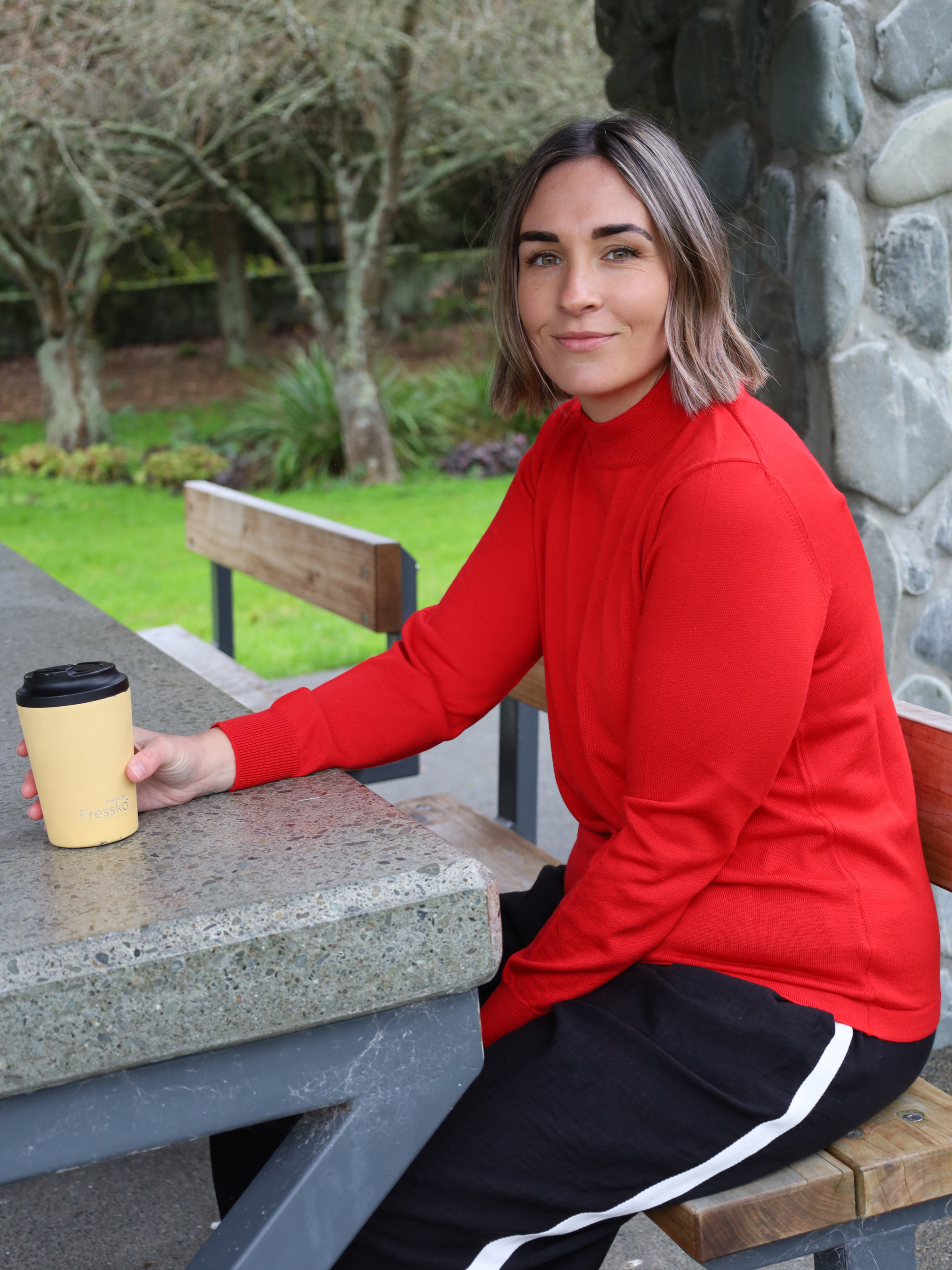 Classic Merino Turtle Neck - Long Sleeves red
