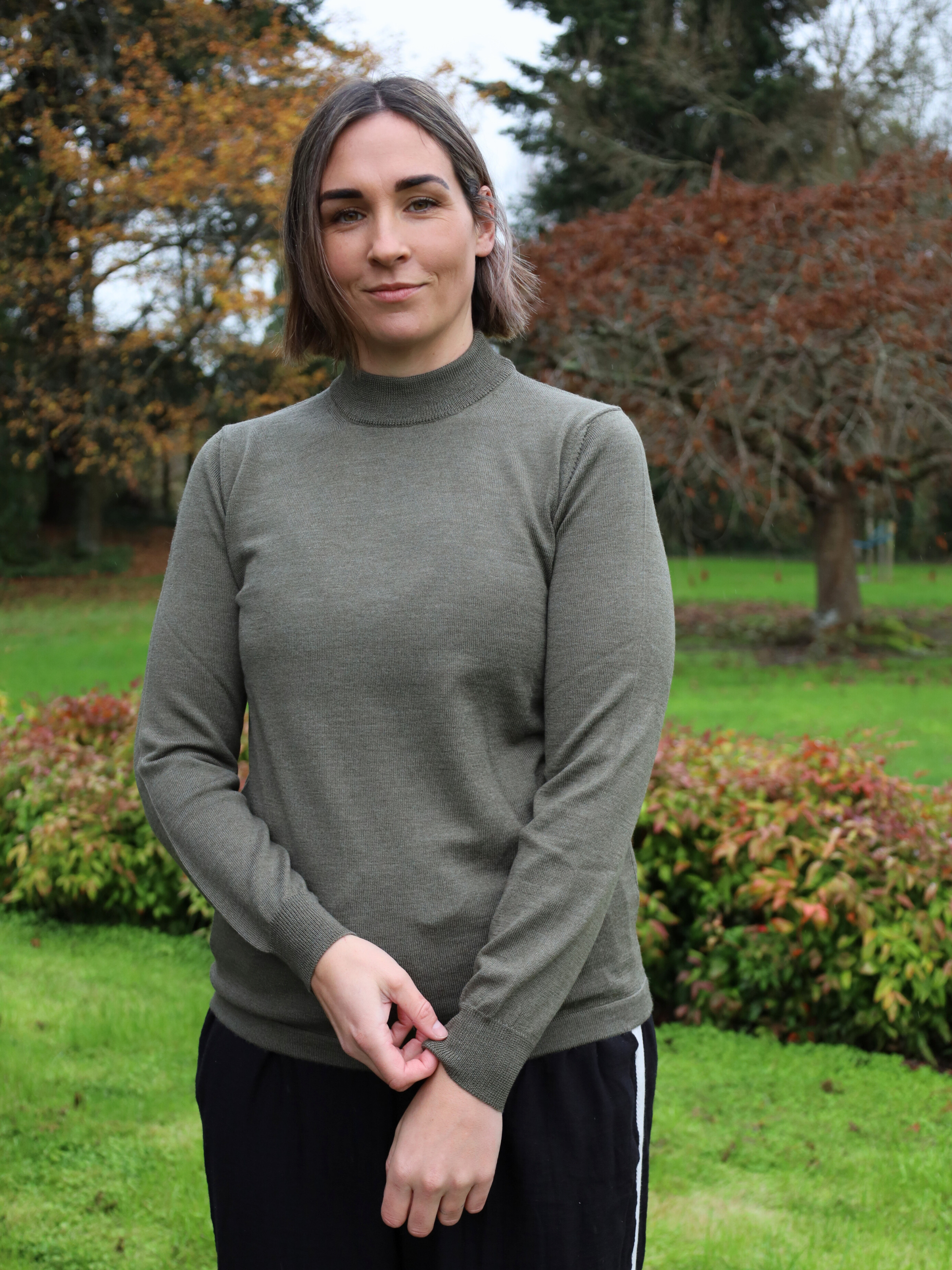 Classic Merino Turtle Neck - Long Sleeves sage